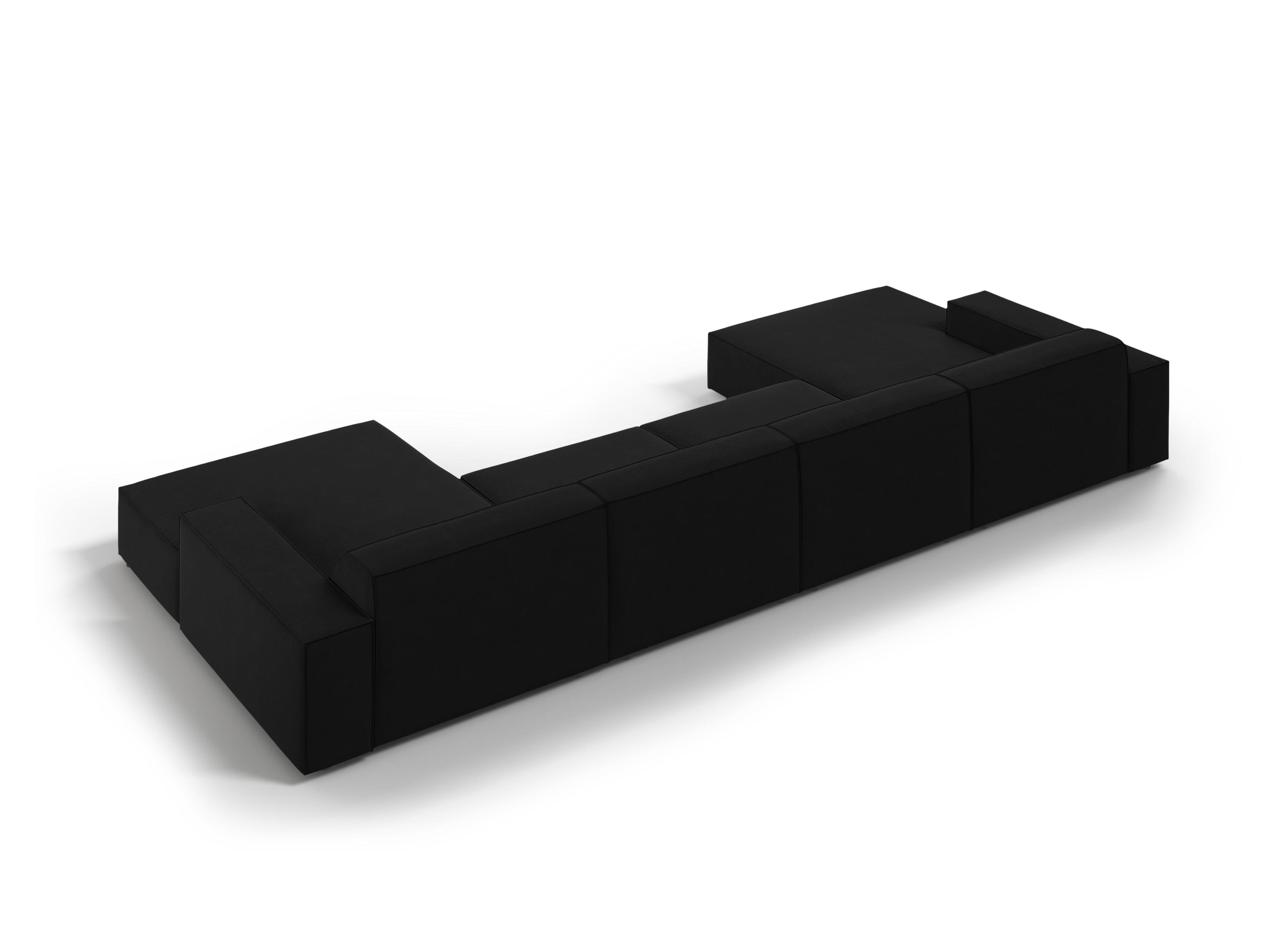 Sofa panoramiczna aksamitna JODIE czarny Micadoni Eye on Design