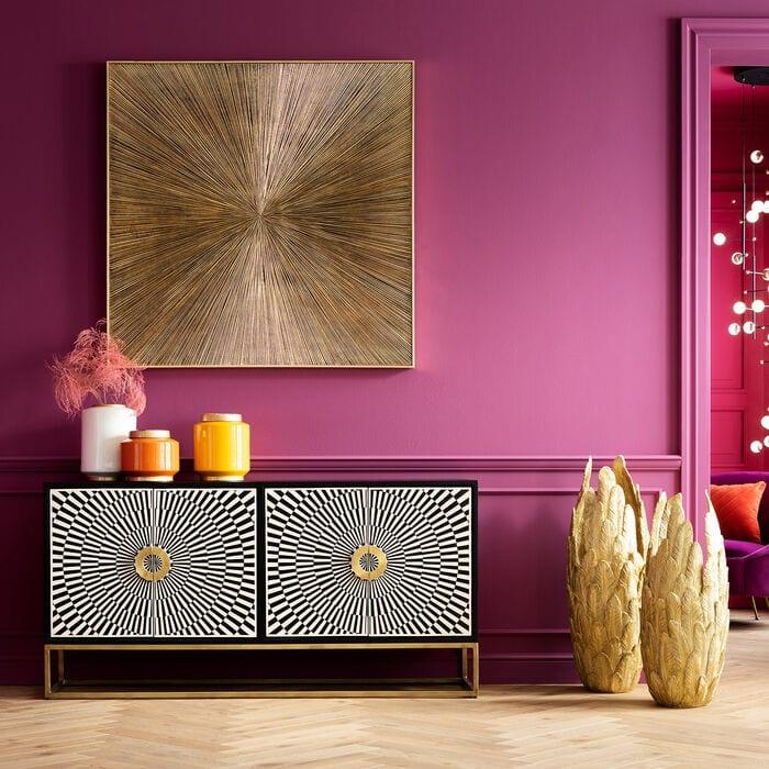 Komoda ELECTRO czarny ze złotymi detalami Kare Design Eye on Design