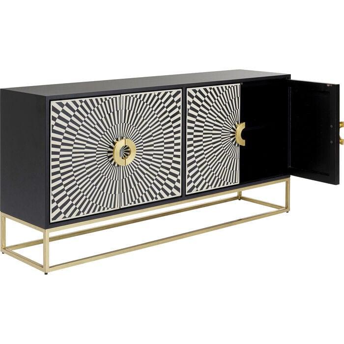 Komoda ELECTRO czarny ze złotymi detalami Kare Design Eye on Design
