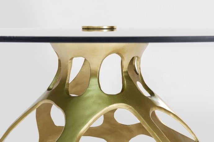 Stół okrągły VOLCANO złoty Kare Design Eye on Design