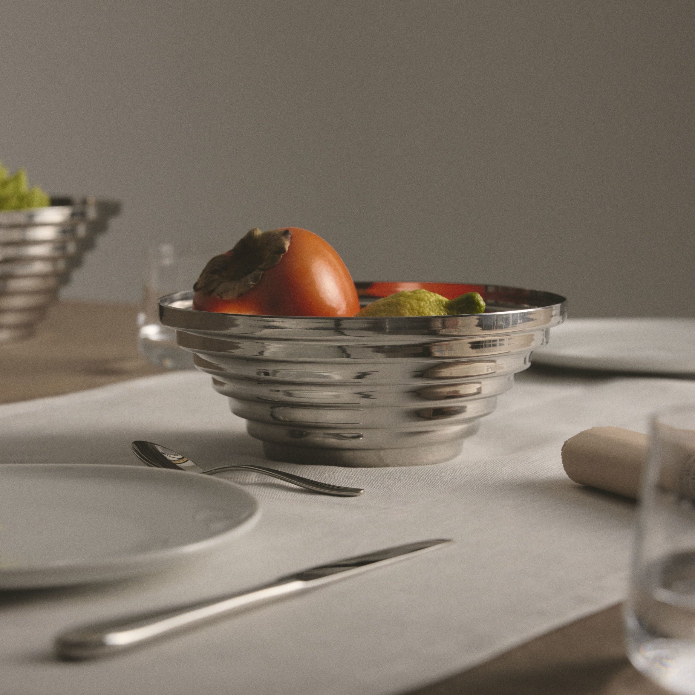 MAYA Fruit Basket Polished Stainless Steel