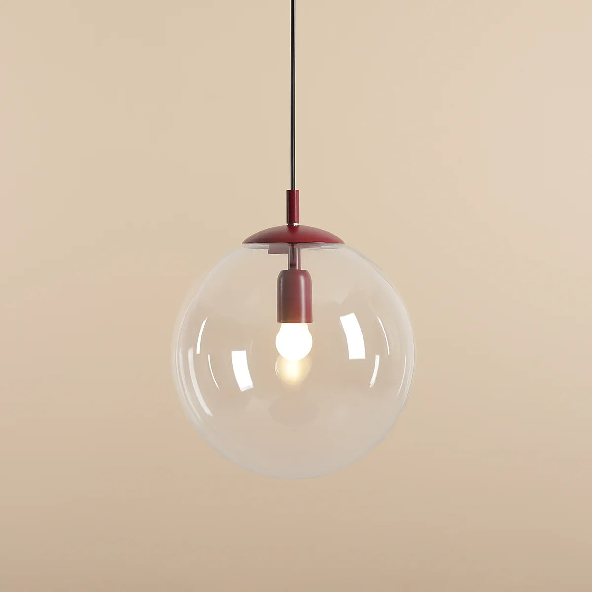 Hanging lamp Globe red