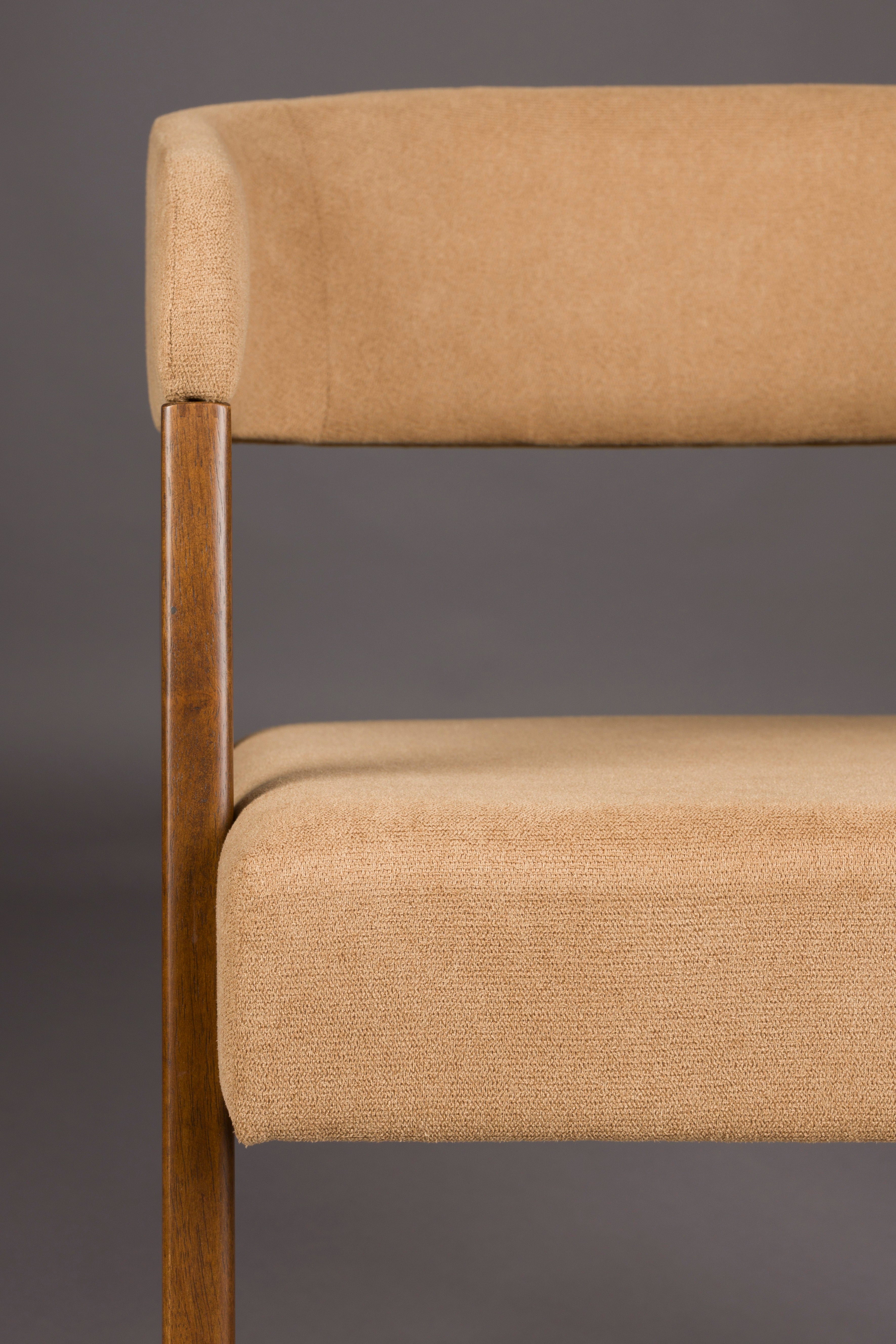Stuhl ADAMELLO beige mit Holzgestell