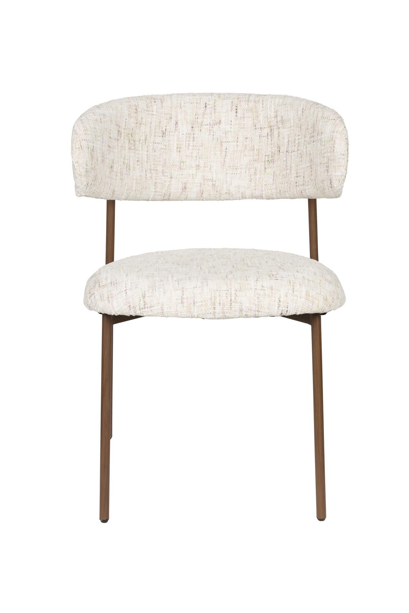 CLAES chair white with brown base