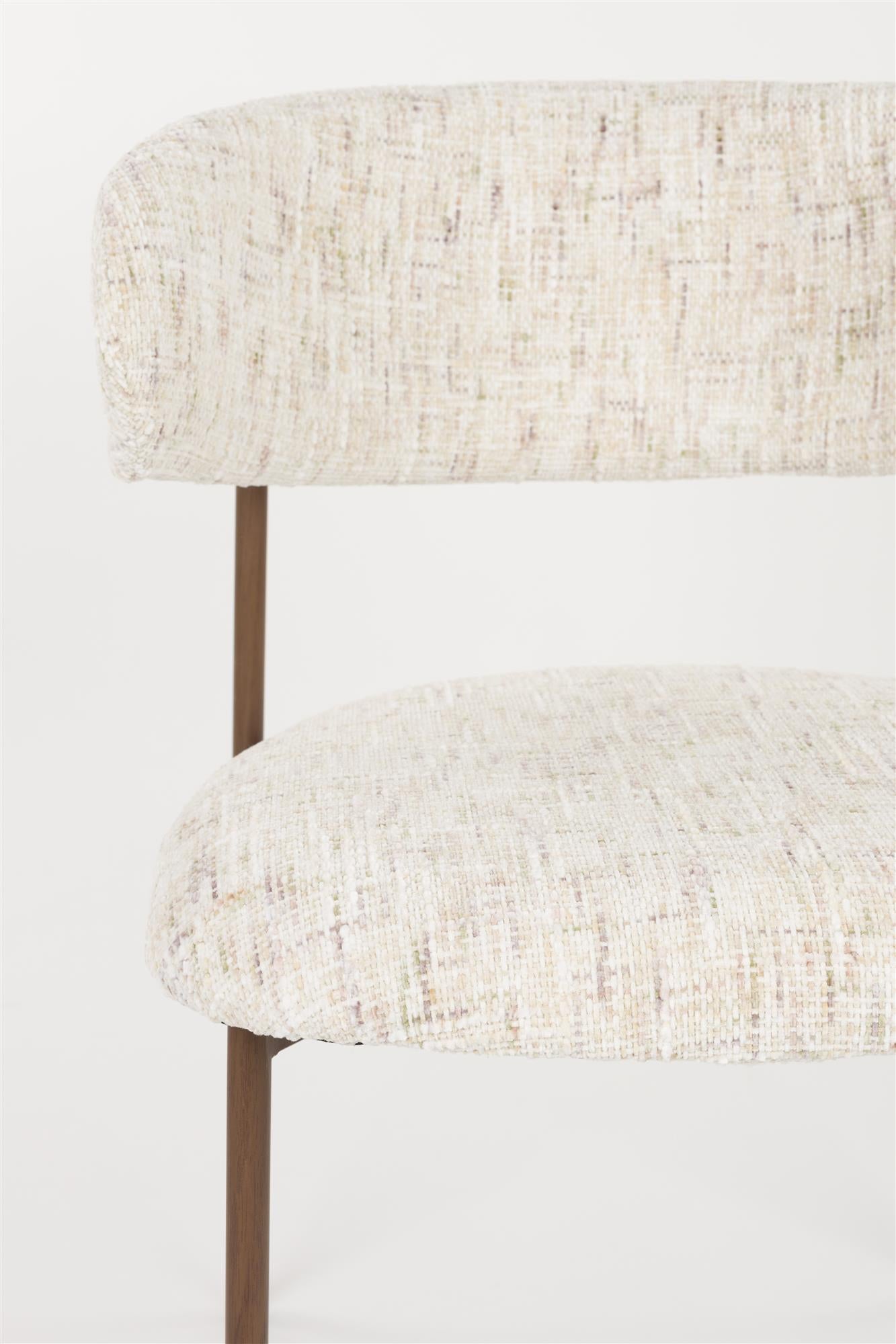 CLAES chair white with brown base