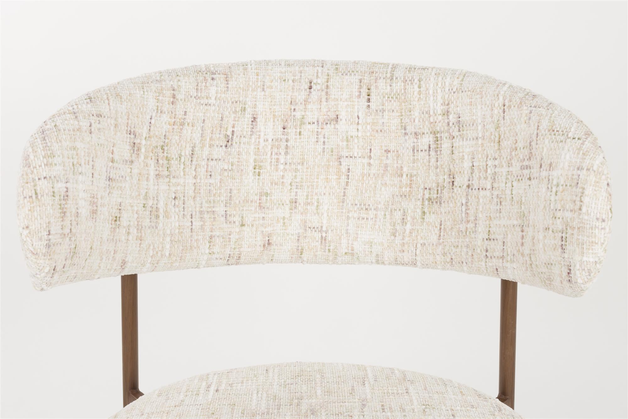 CLAES chair white with brown base