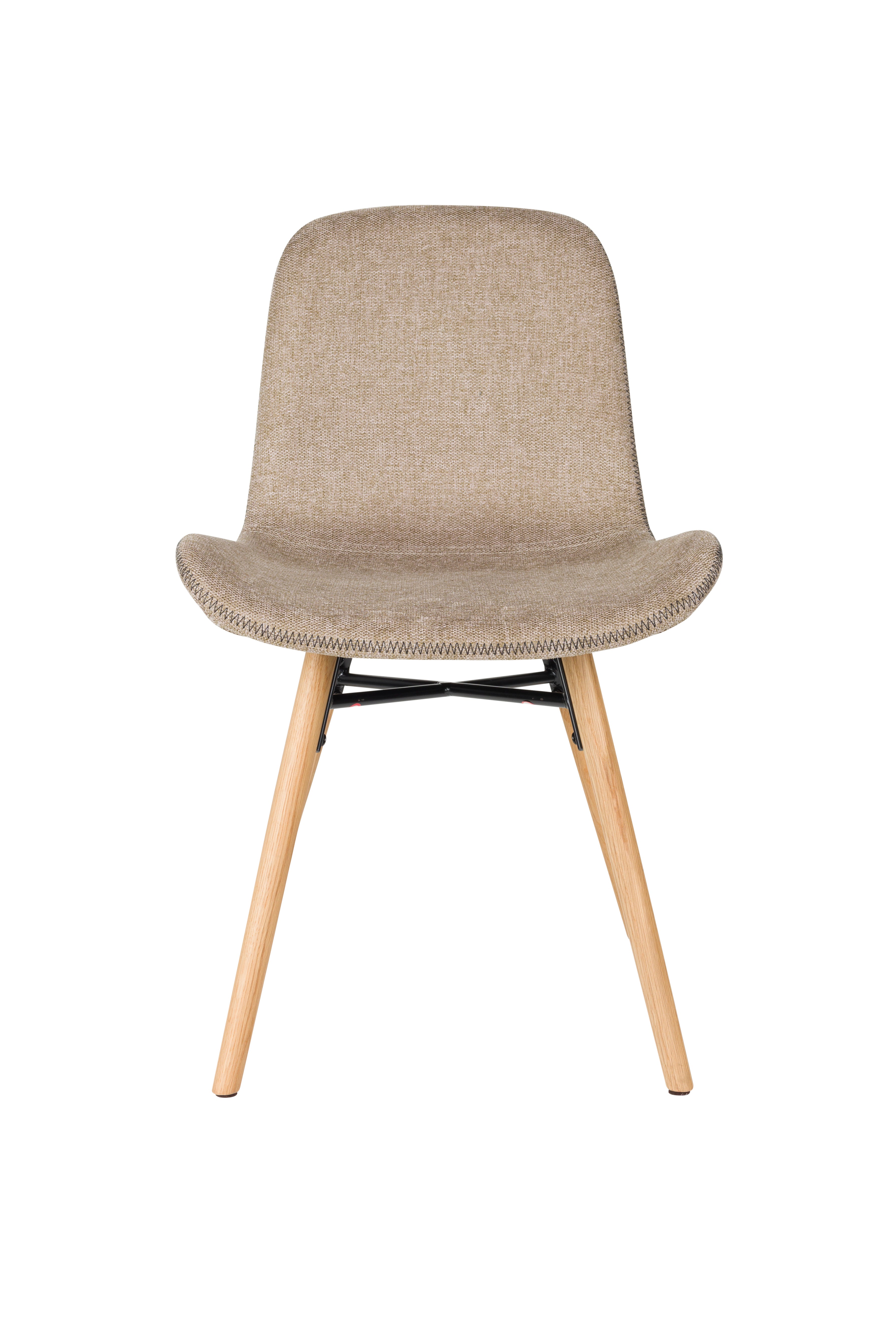 LESTER Chair Brown with Wooden Base