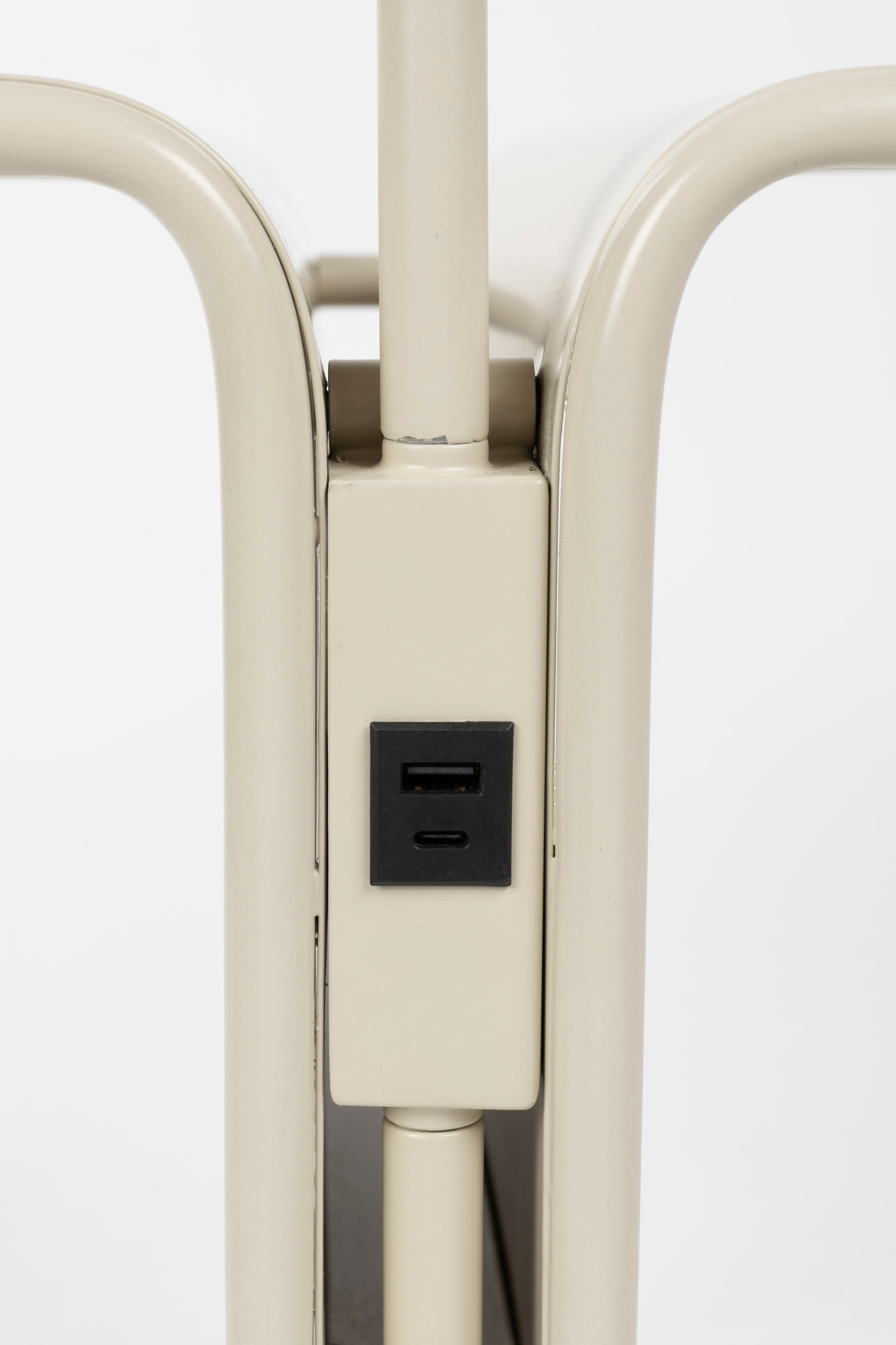 Floor lamp with table LUSTOR beige