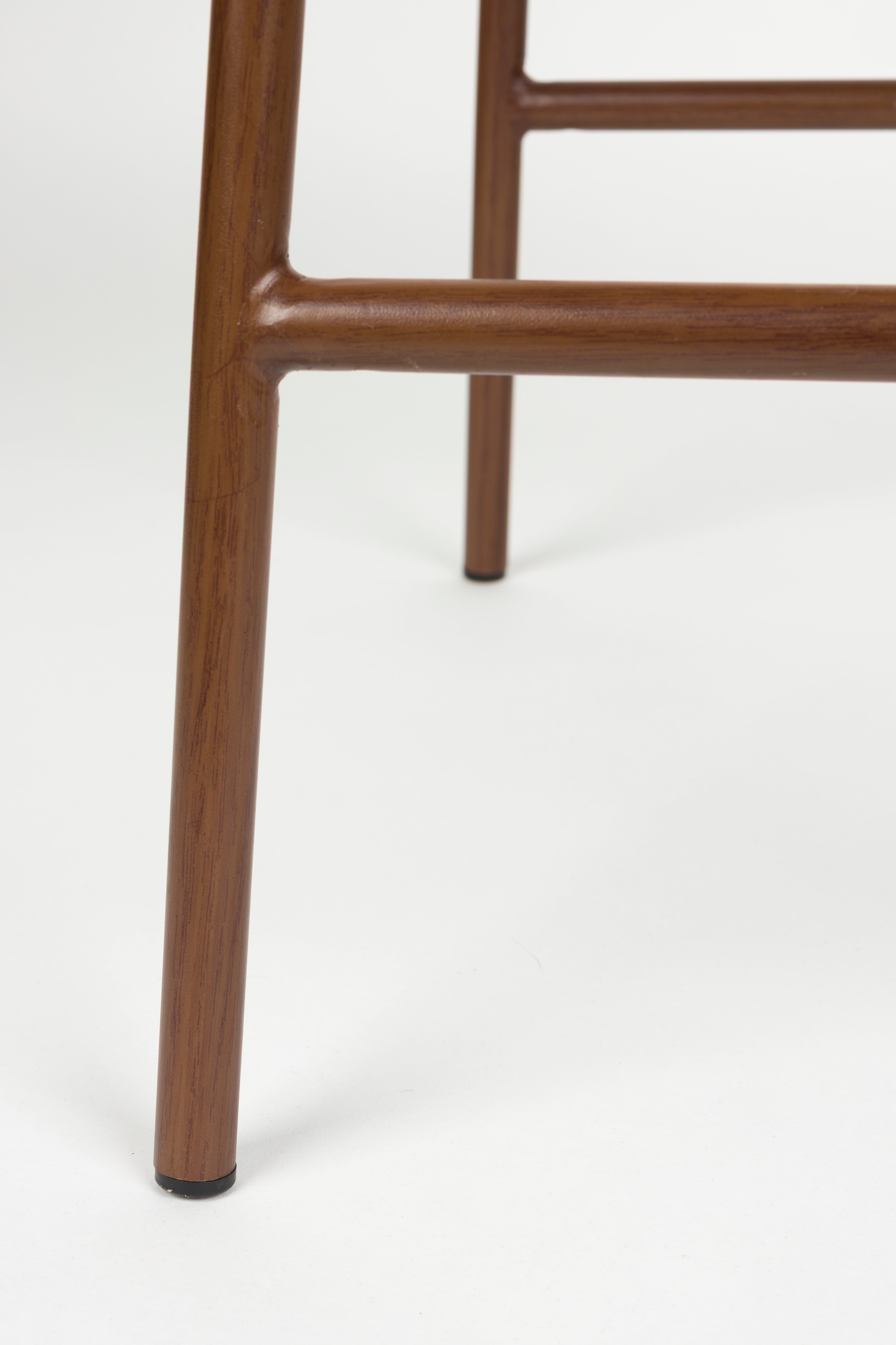 CLAES Bar Stool Terracotta with Brown Base