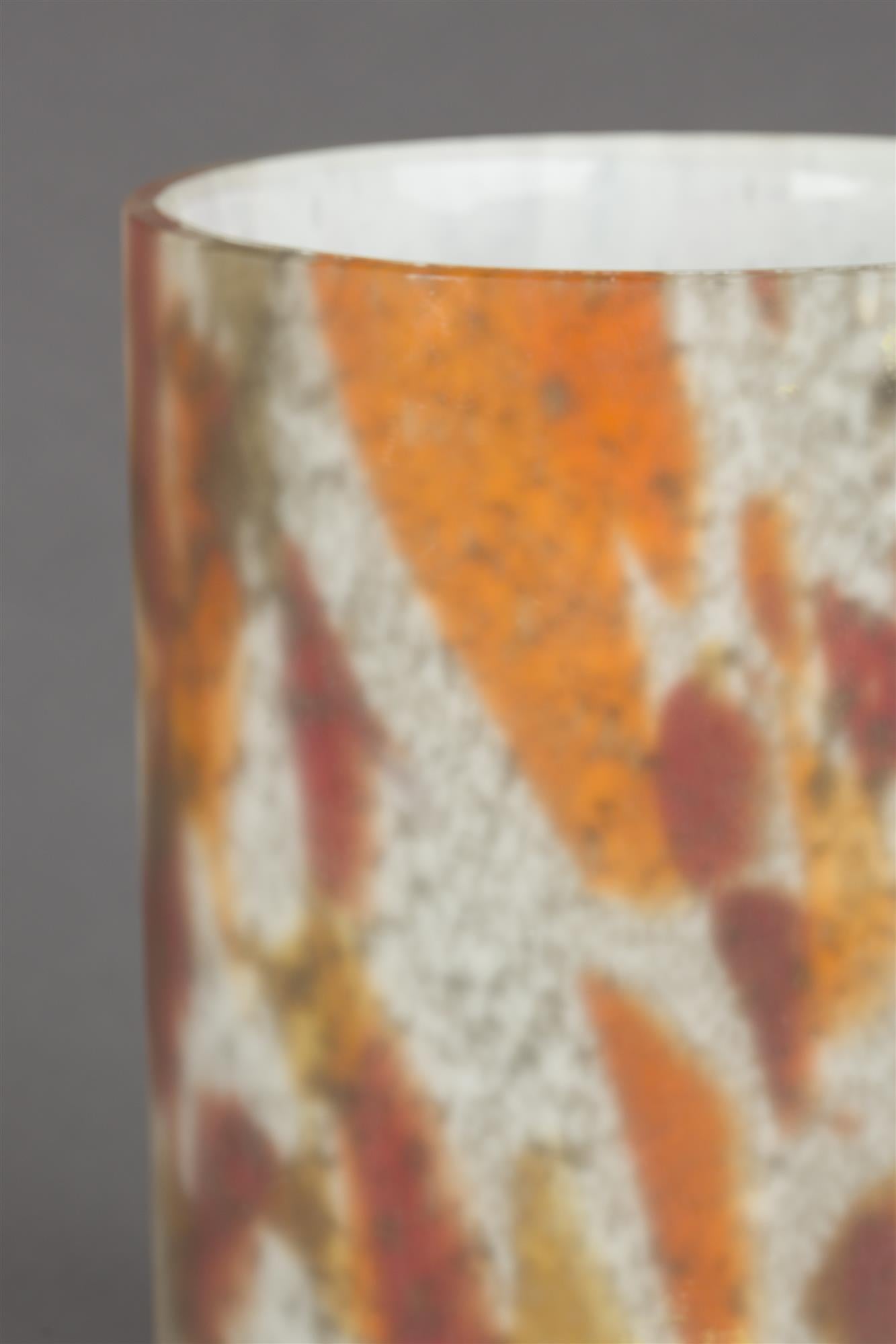 EARL vase orange with brown