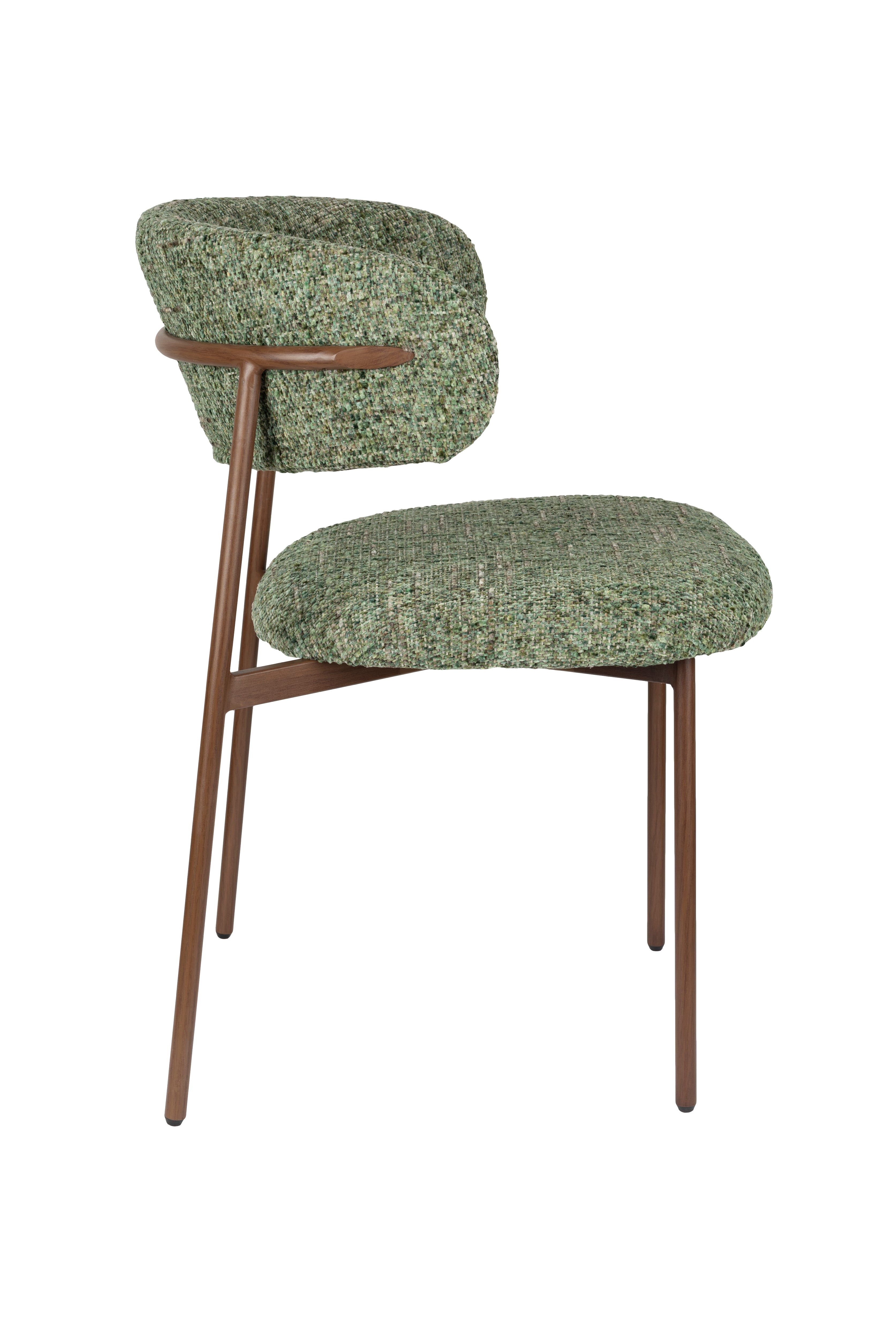 CLAES Chair Green with Brown Base