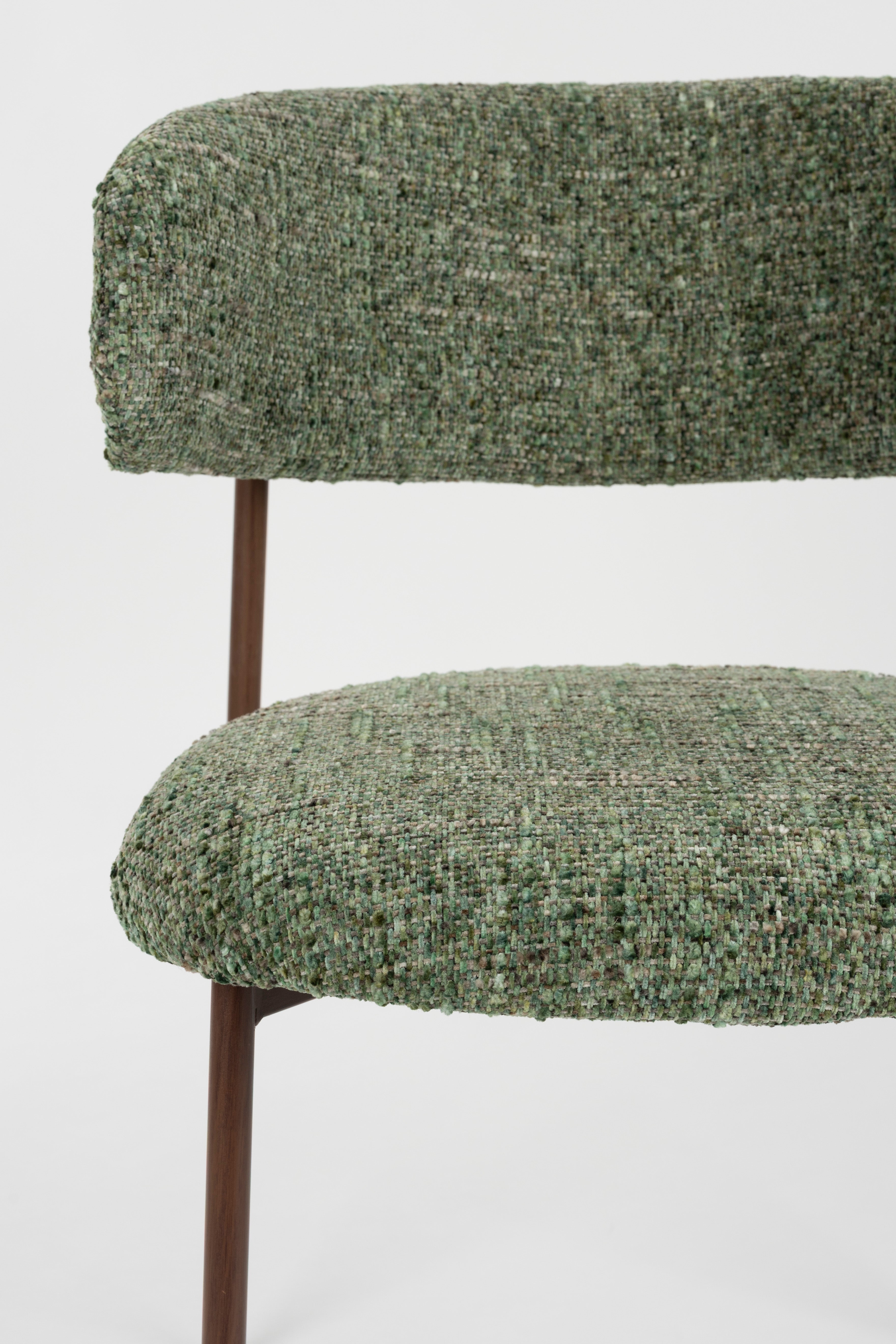 CLAES Chair Green with Brown Base