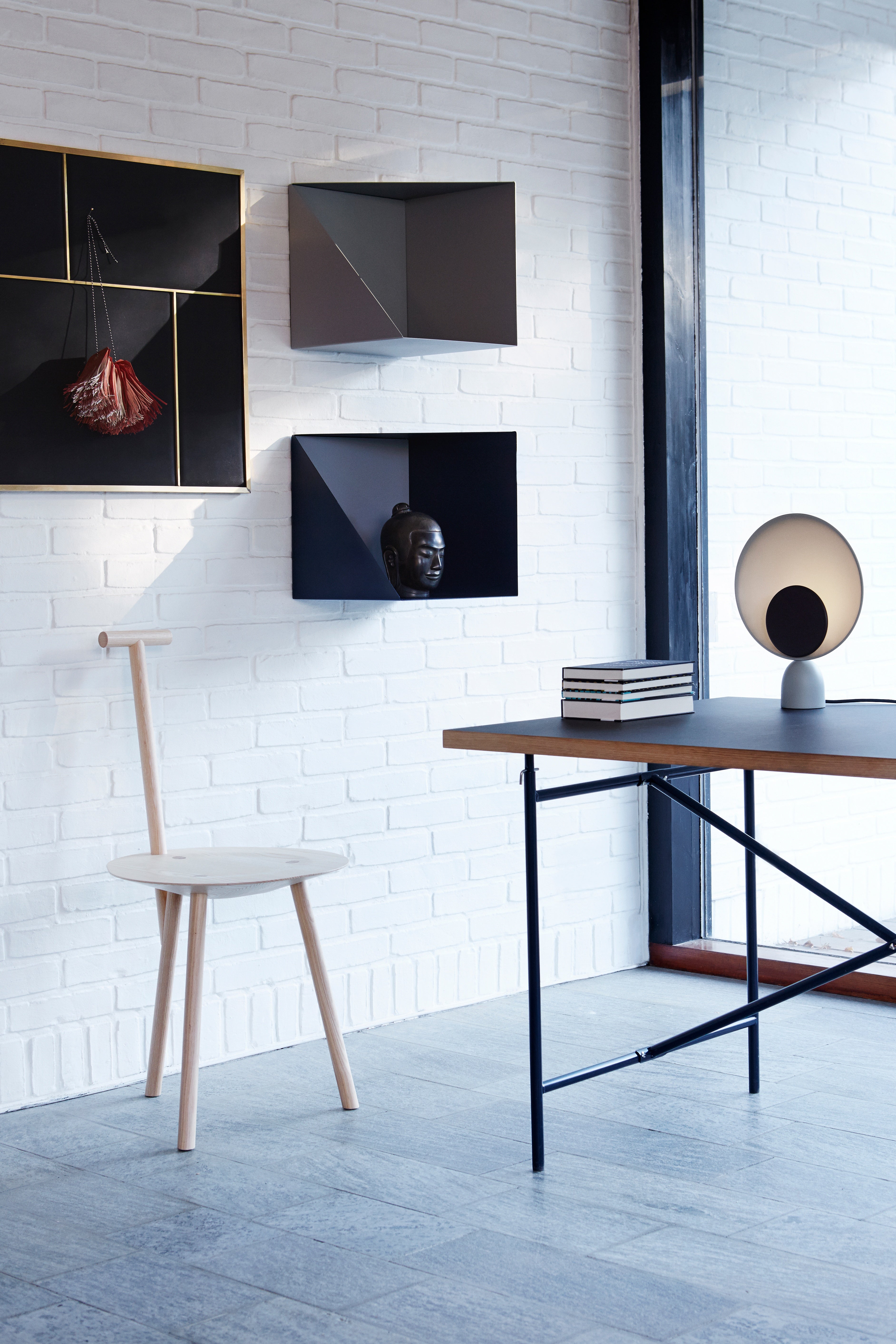 BLOOPER table lamp blue with navy blue