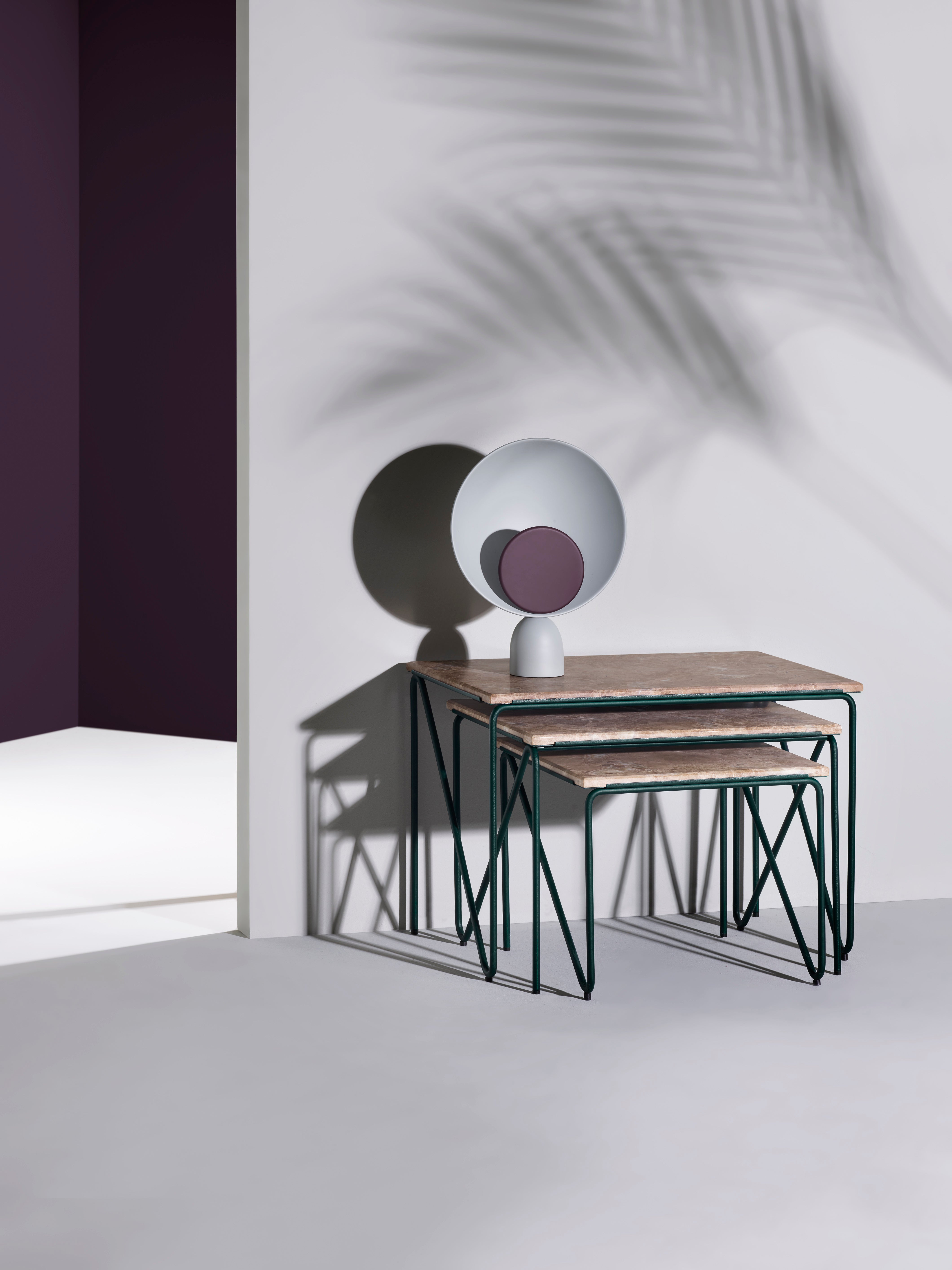Tischlampe BLOOPER blau mit lila