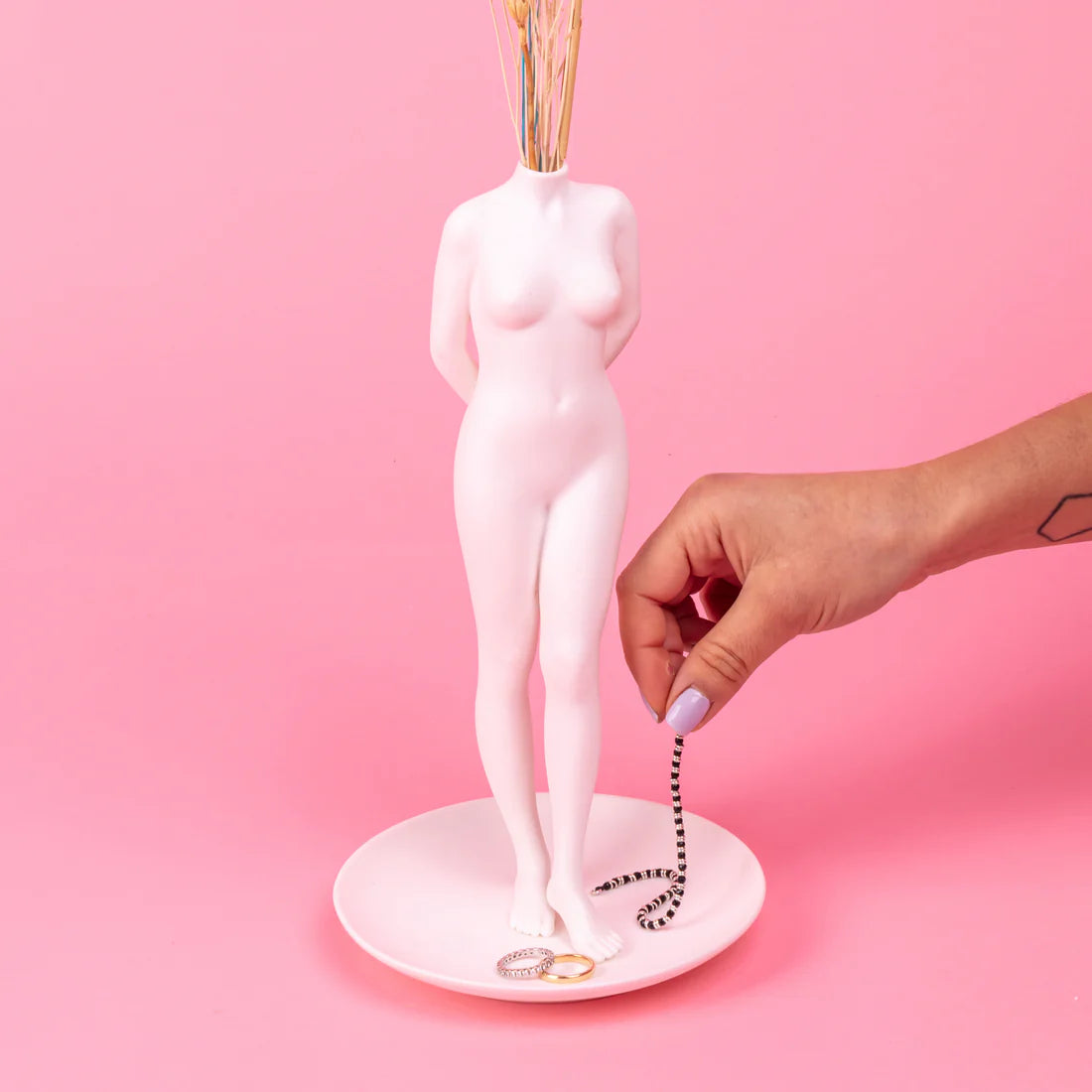 Vase LA TIMIDA white porcelain