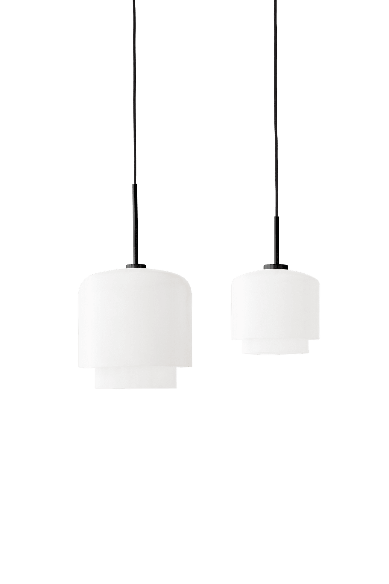 Pendelleuchte MEGUMI weiß mit schwarzem Finish