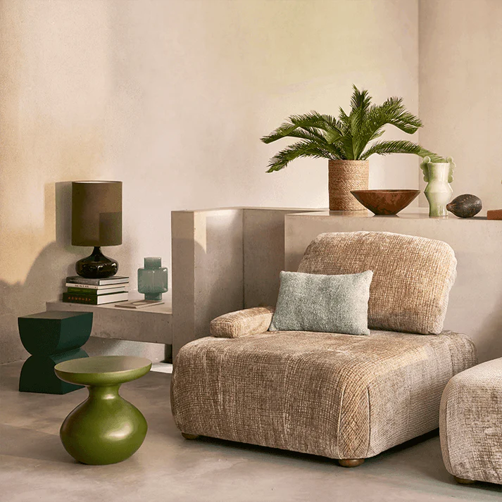 Green corda pillow