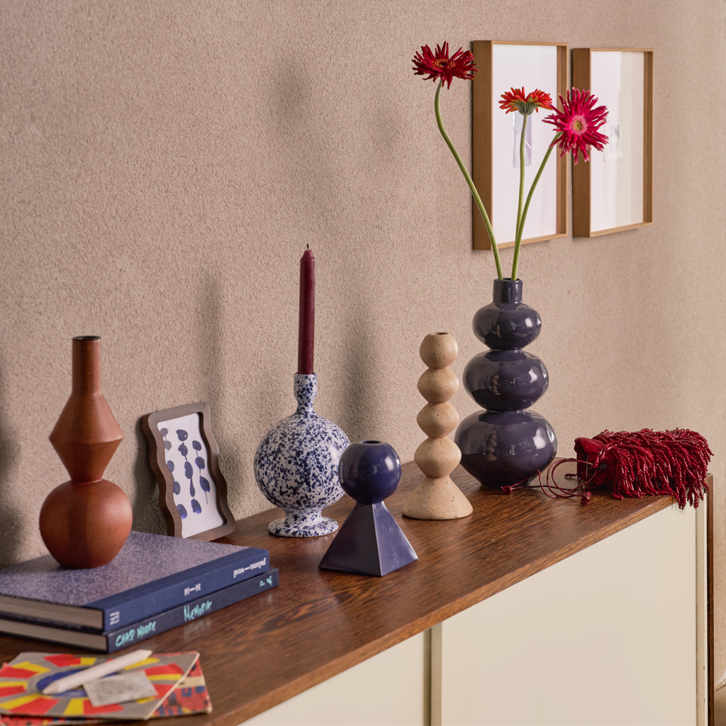 EMILY vase dark blue ceramic