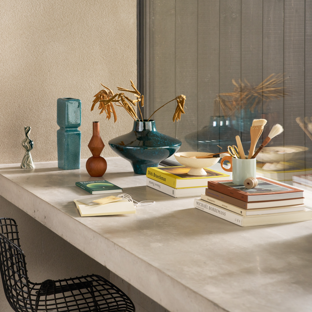 Vase ANDERS blue ceramic