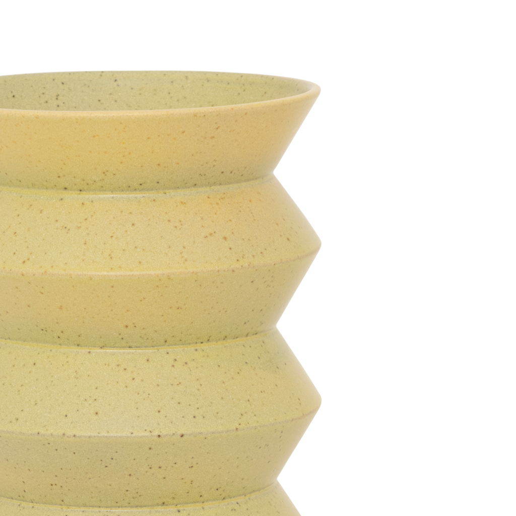 KOVA vase yellow ceramic