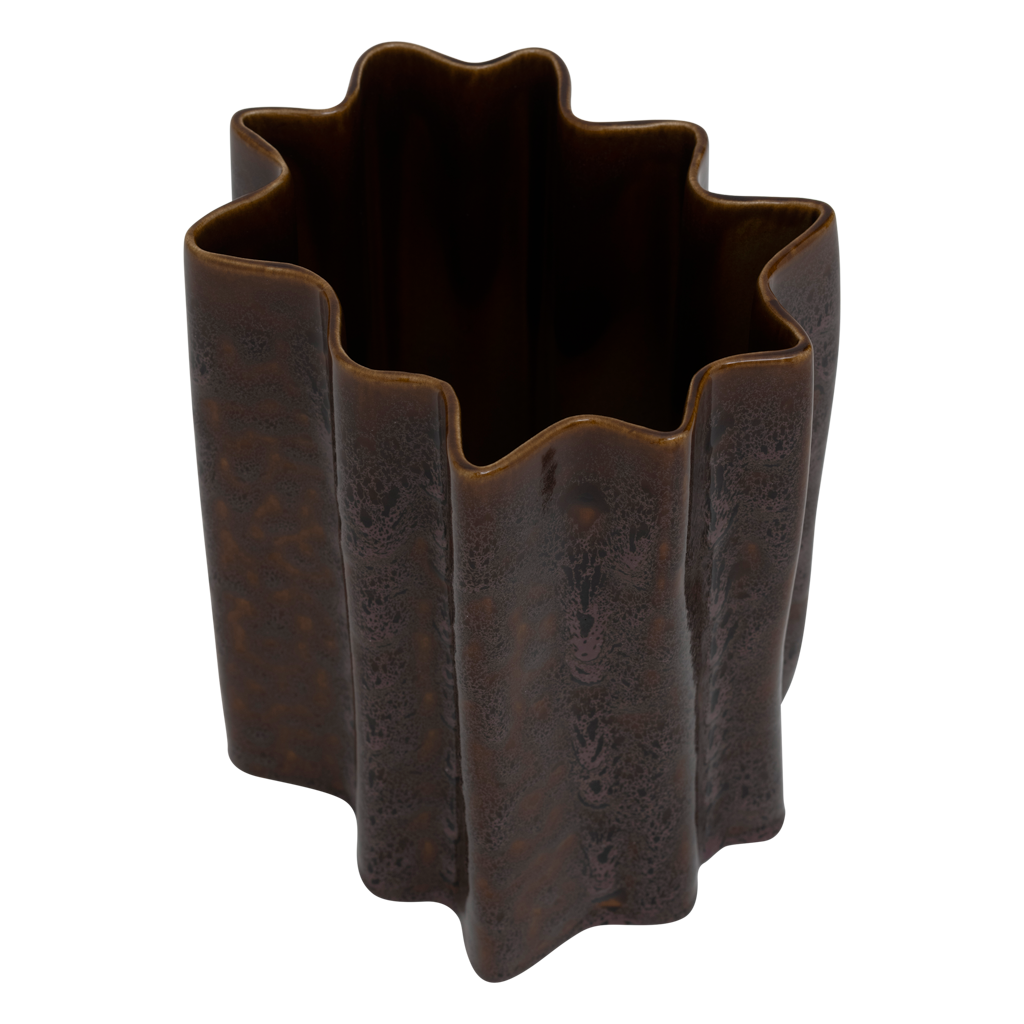 RIFF brown ceramic pot