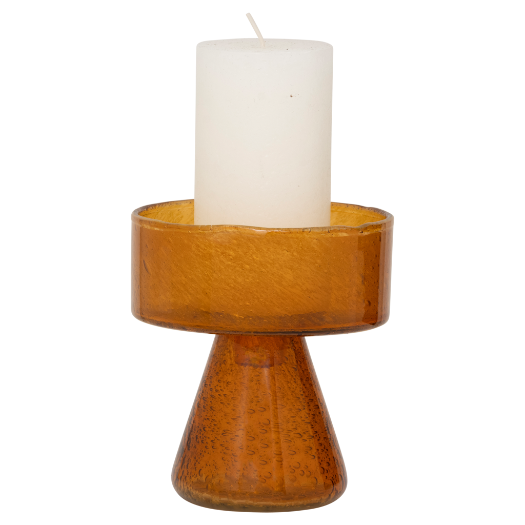 CODY Candle Holder orange glass