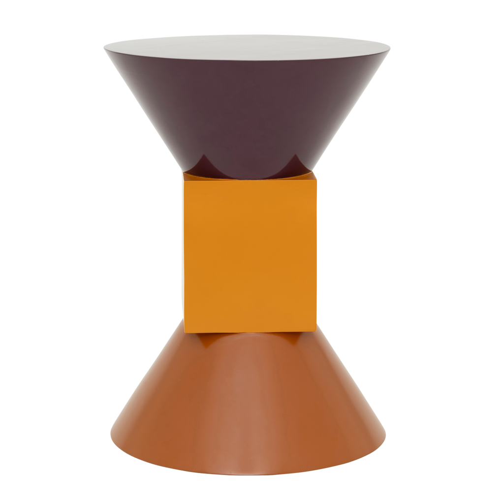 Slim Side Table Orange with Purple