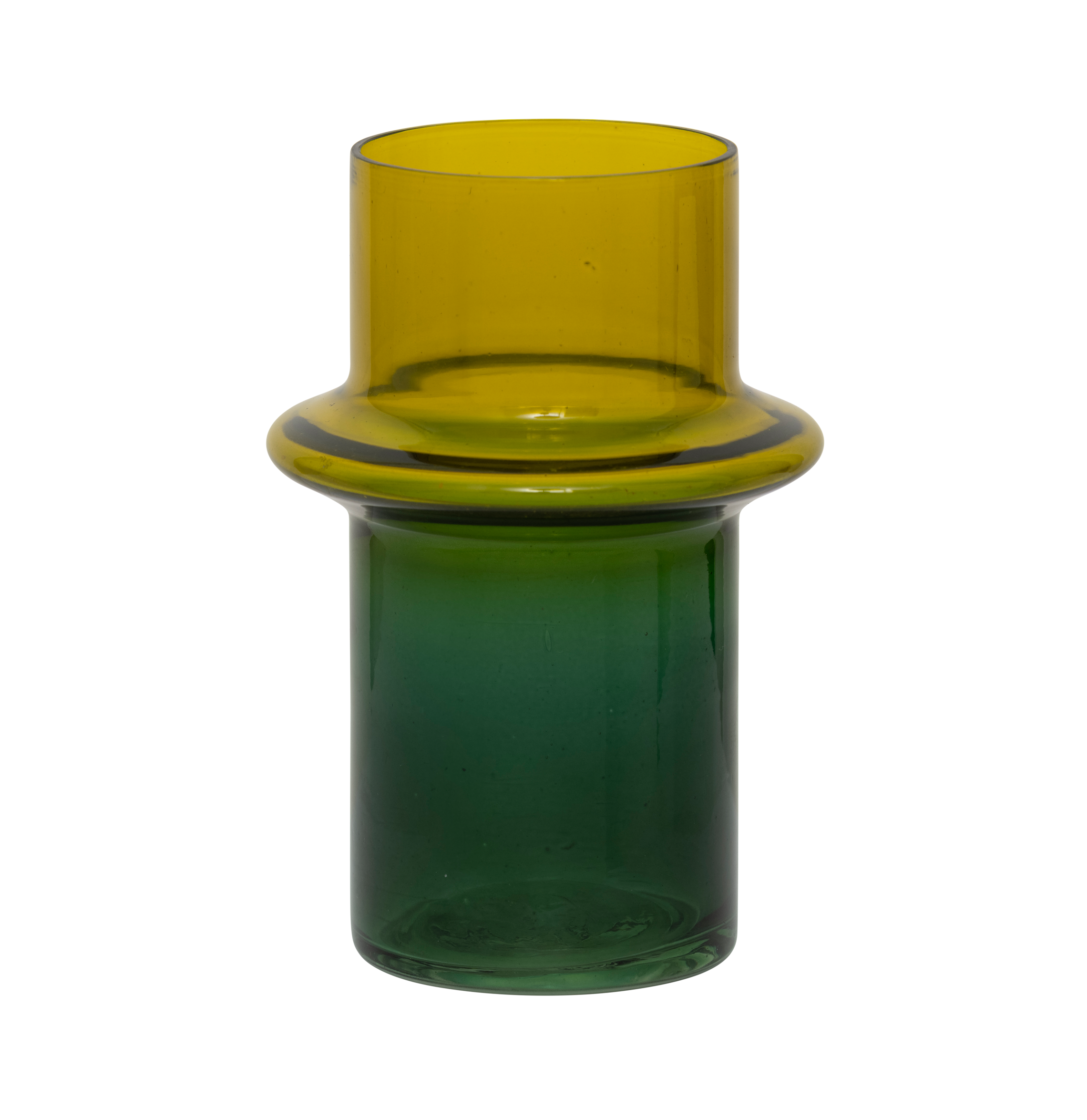 Green and Yellow Glass Vase MUNTER