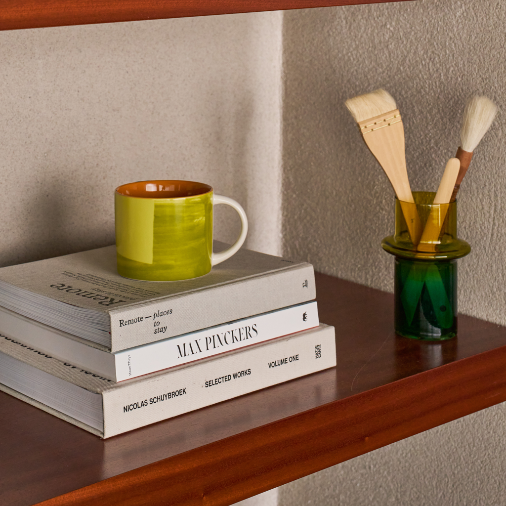 Green and Yellow Glass Vase MUNTER