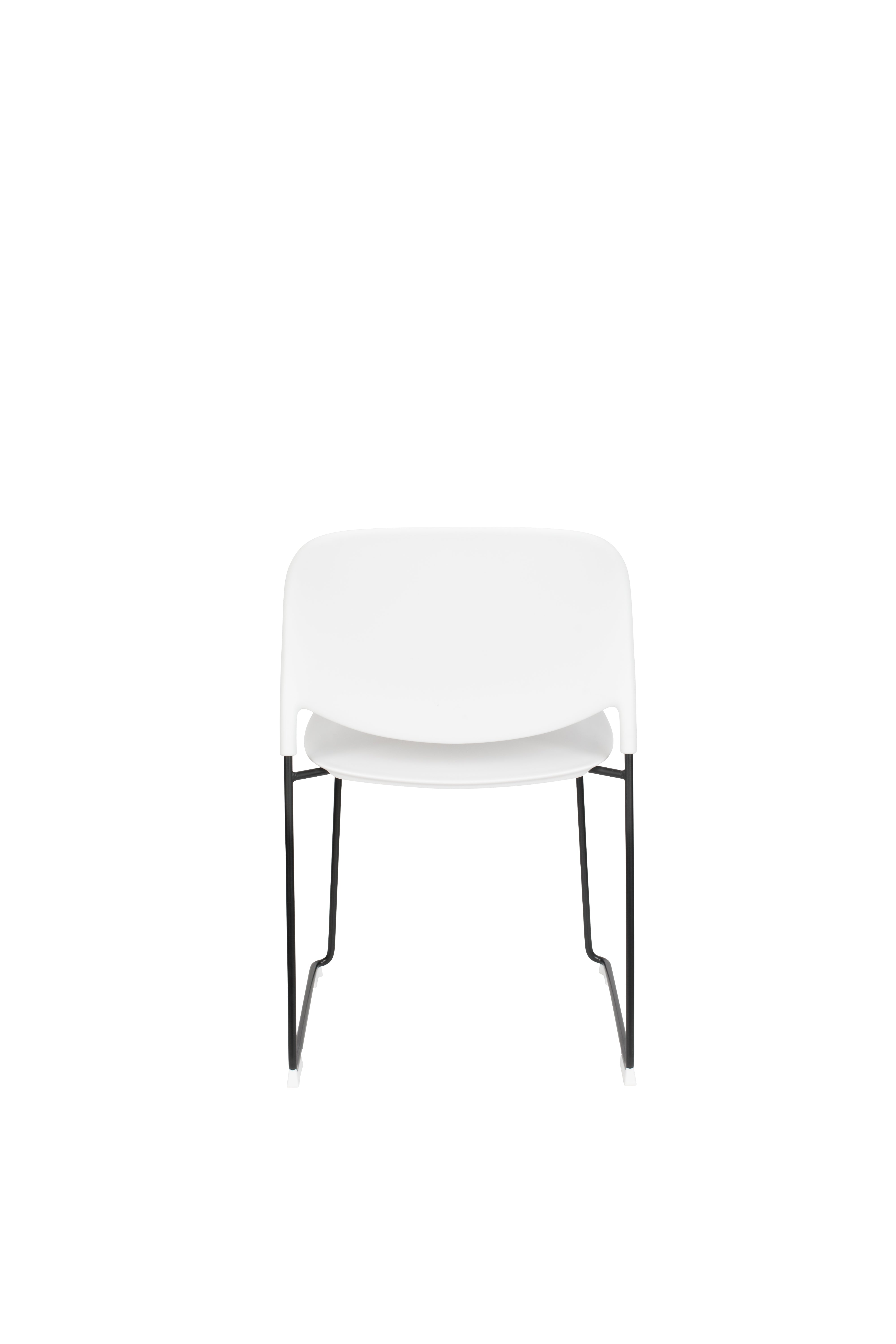 Stacks White chair with a black base