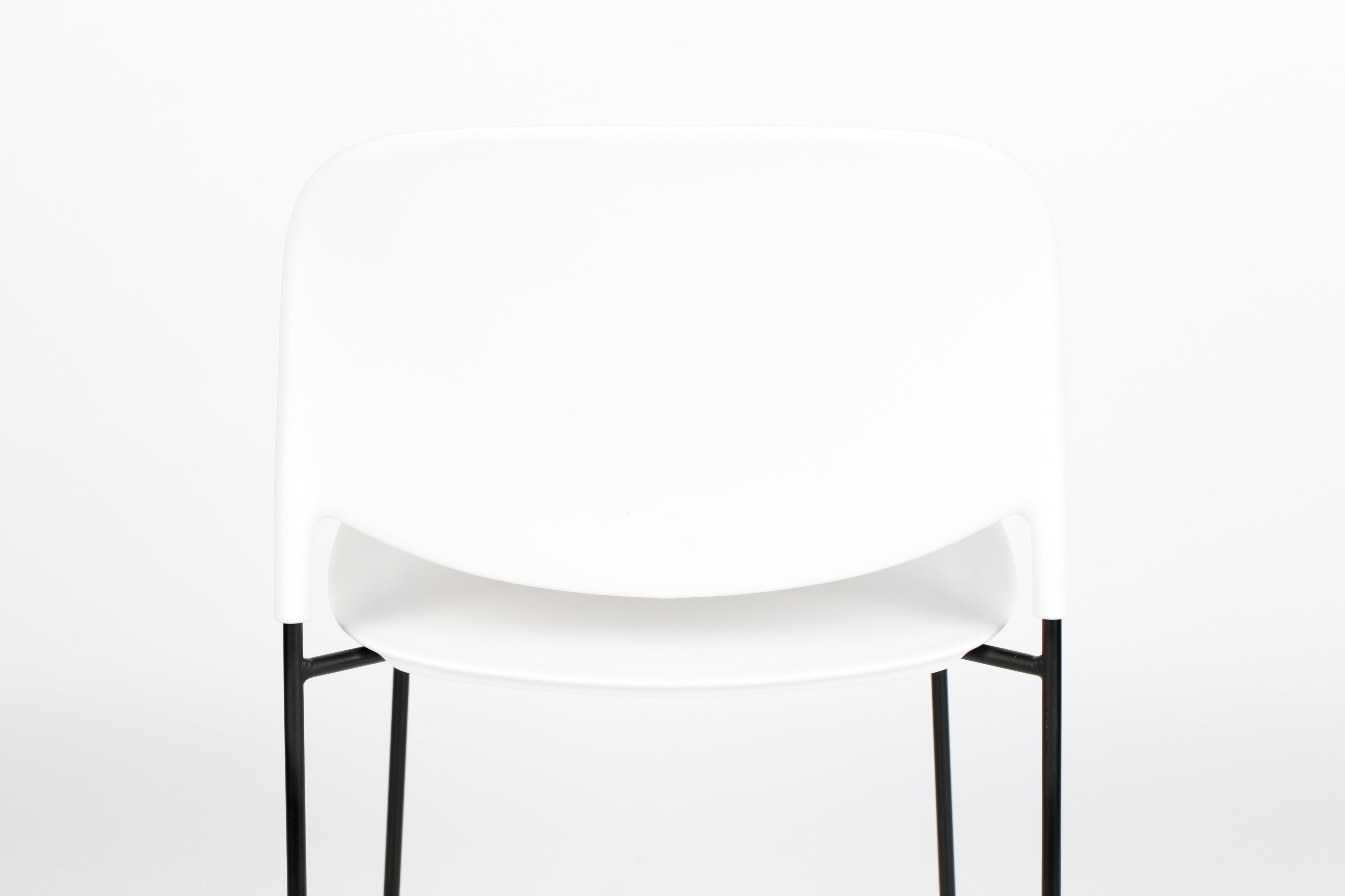 Stacks White chair with a black base
