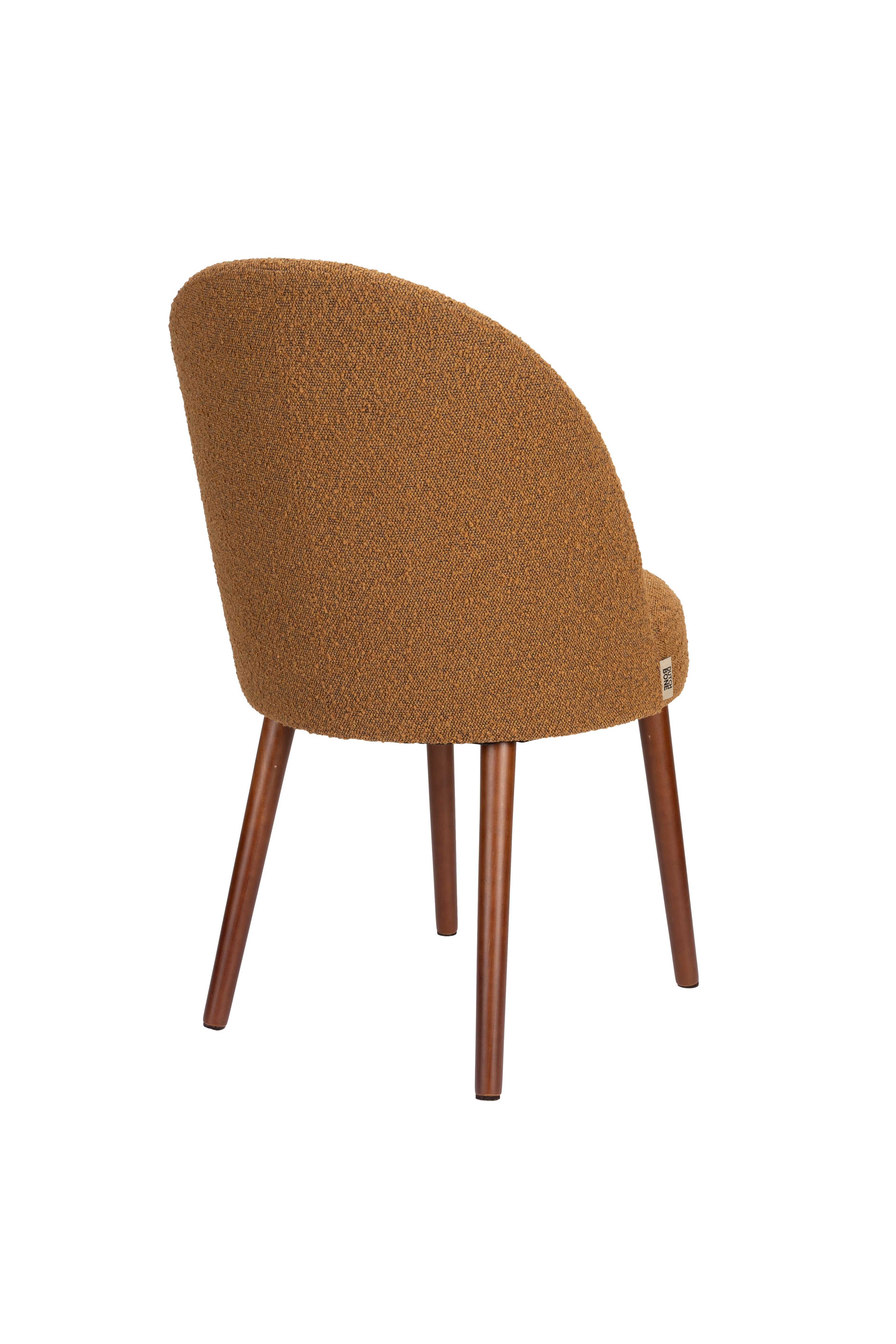 BARBARA chair ochre with wooden base