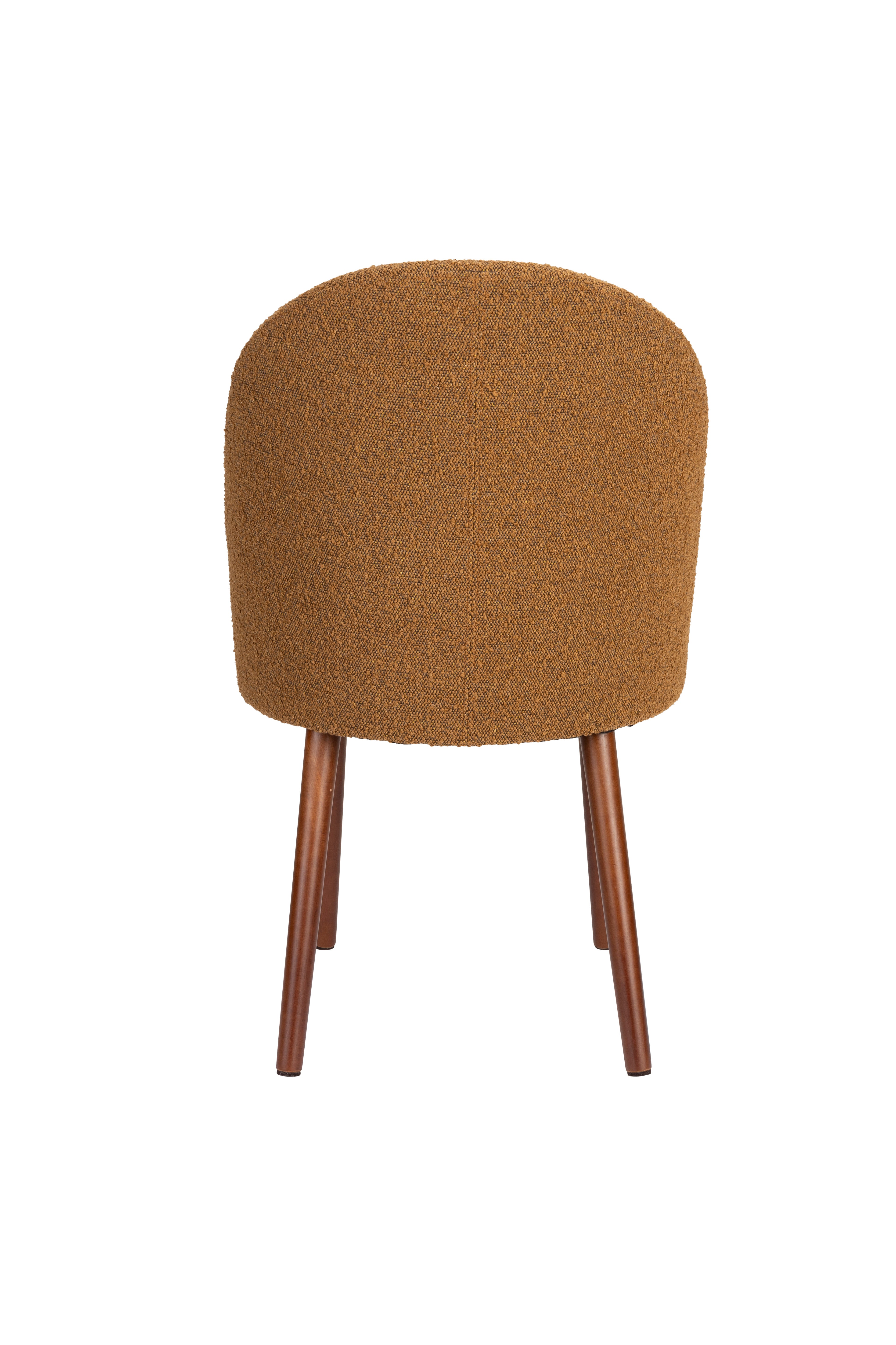 BARBARA chair ochre with wooden base