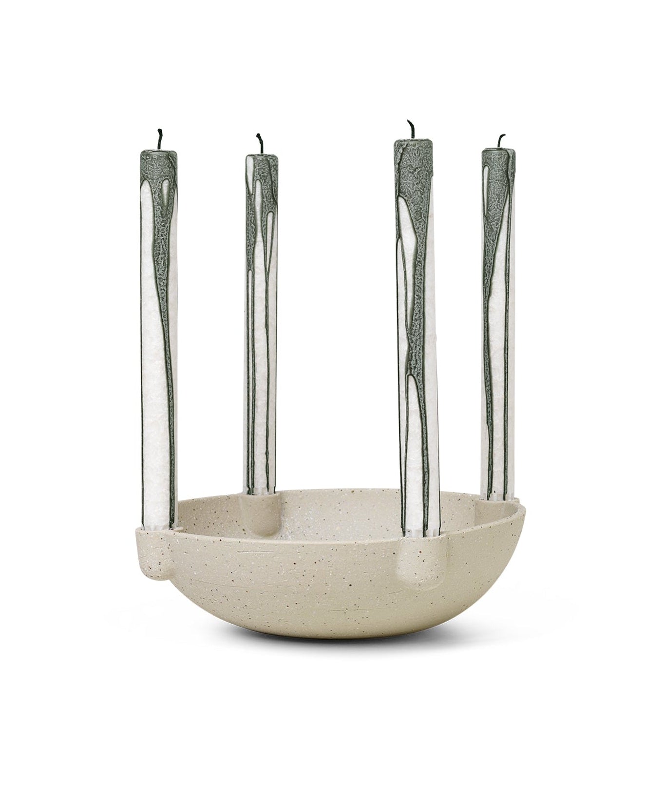 BOWL Candle Holder Sand Ceramic [Klaudia]