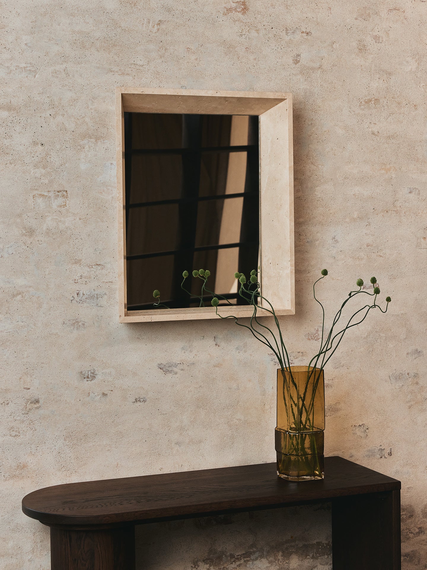 LANCET travertine mirror