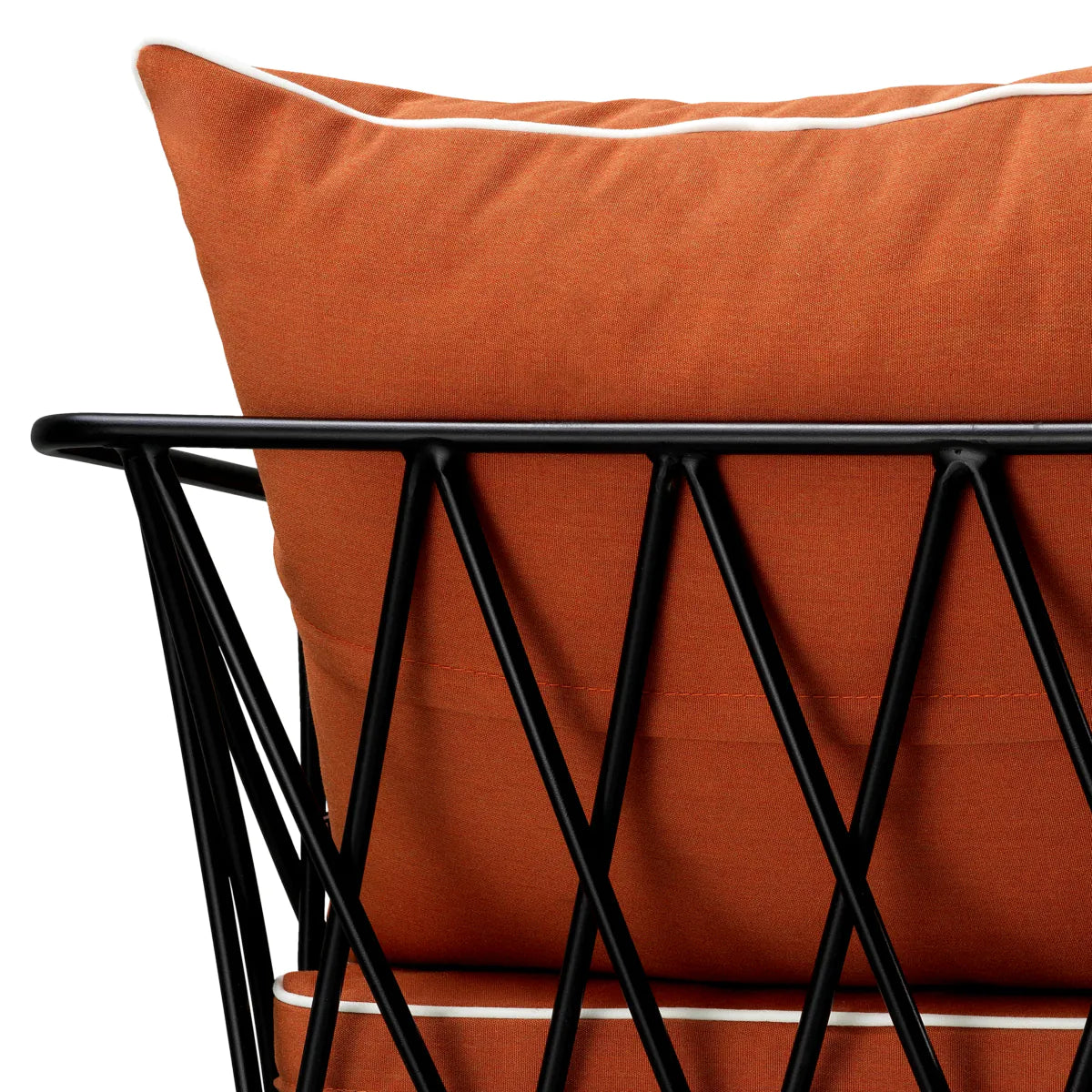 Außenstuhl CLIFTON orange mit schwarzem Gestell