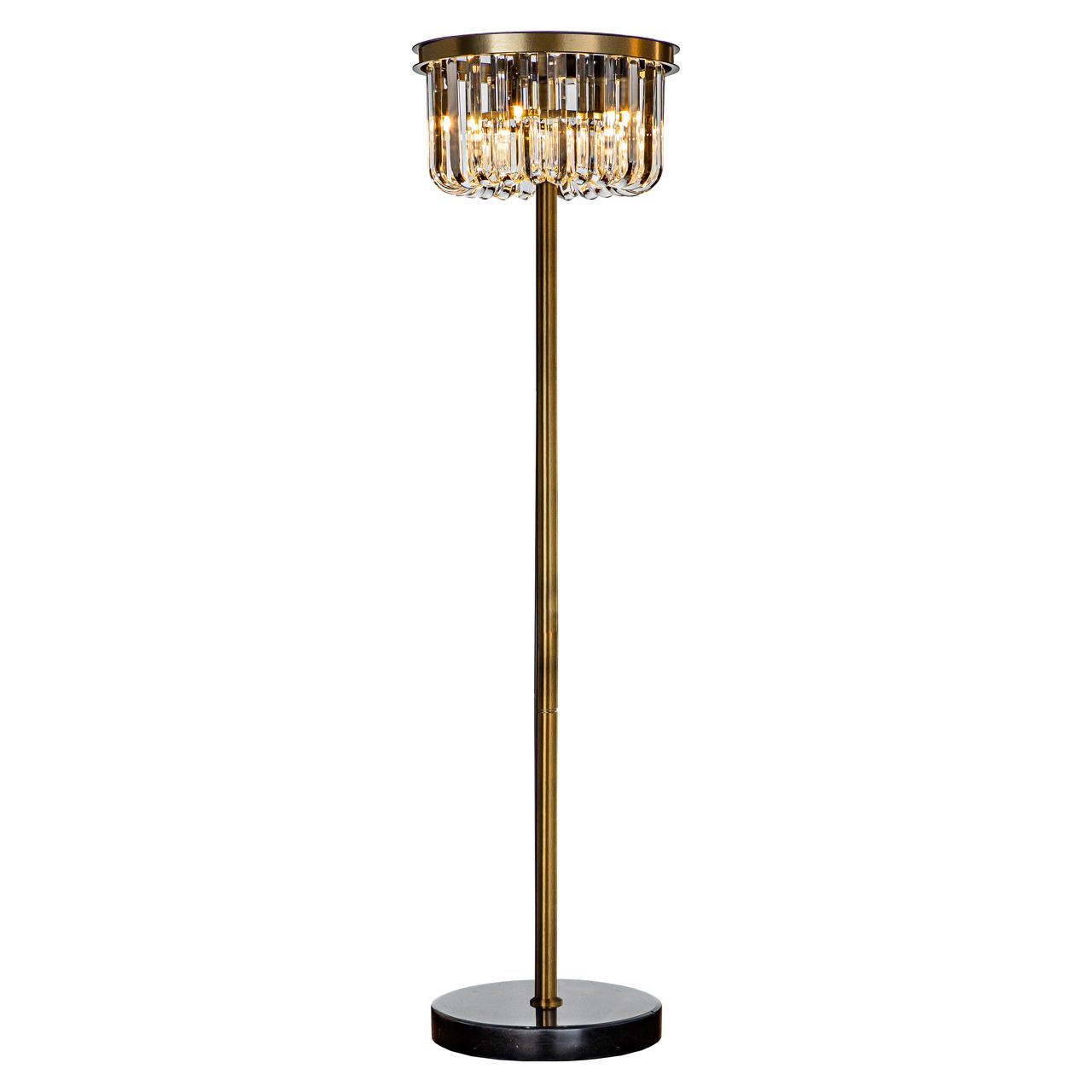 DAGMAR floor lamp glass with a gold base