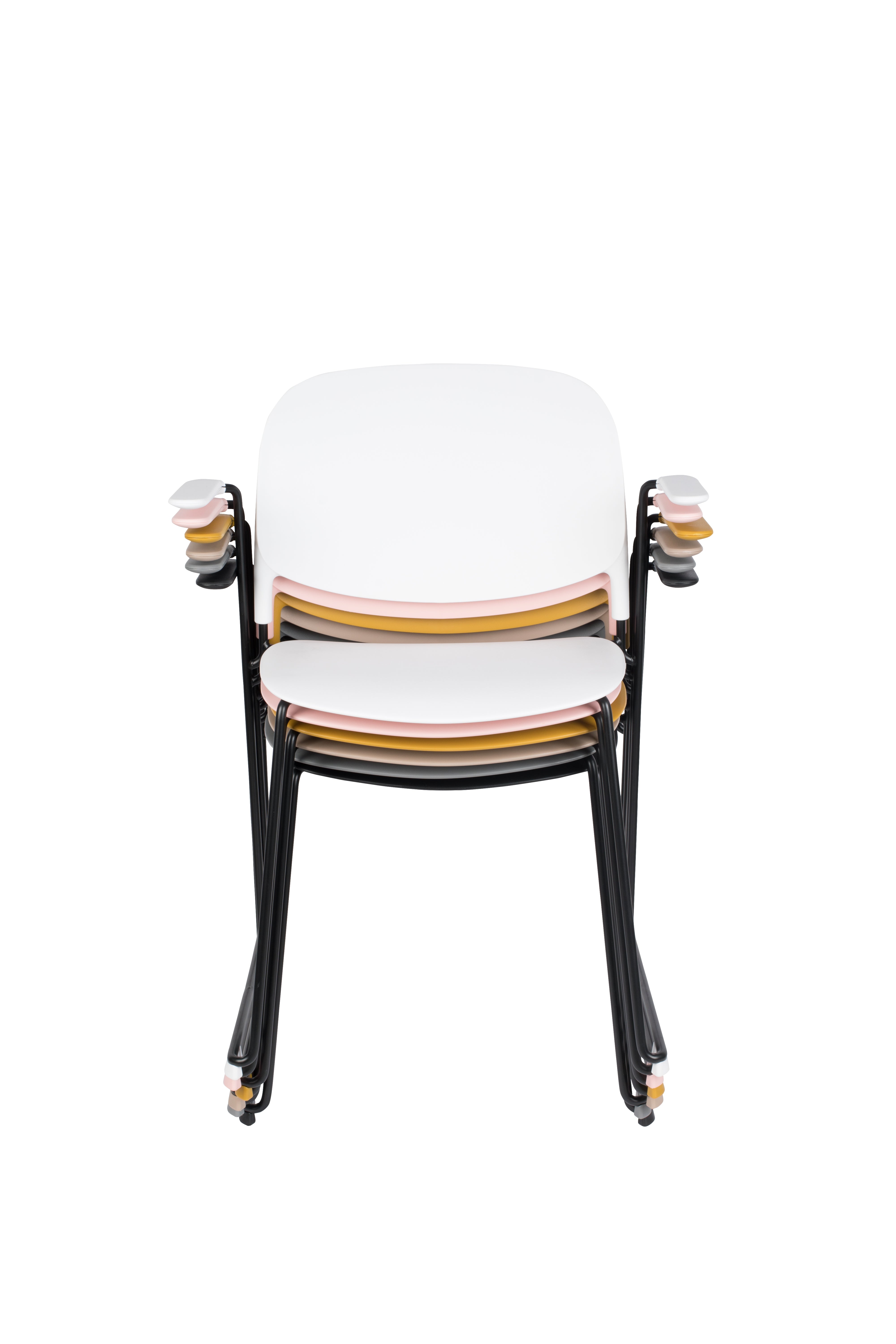 STACKS chair pink with black base