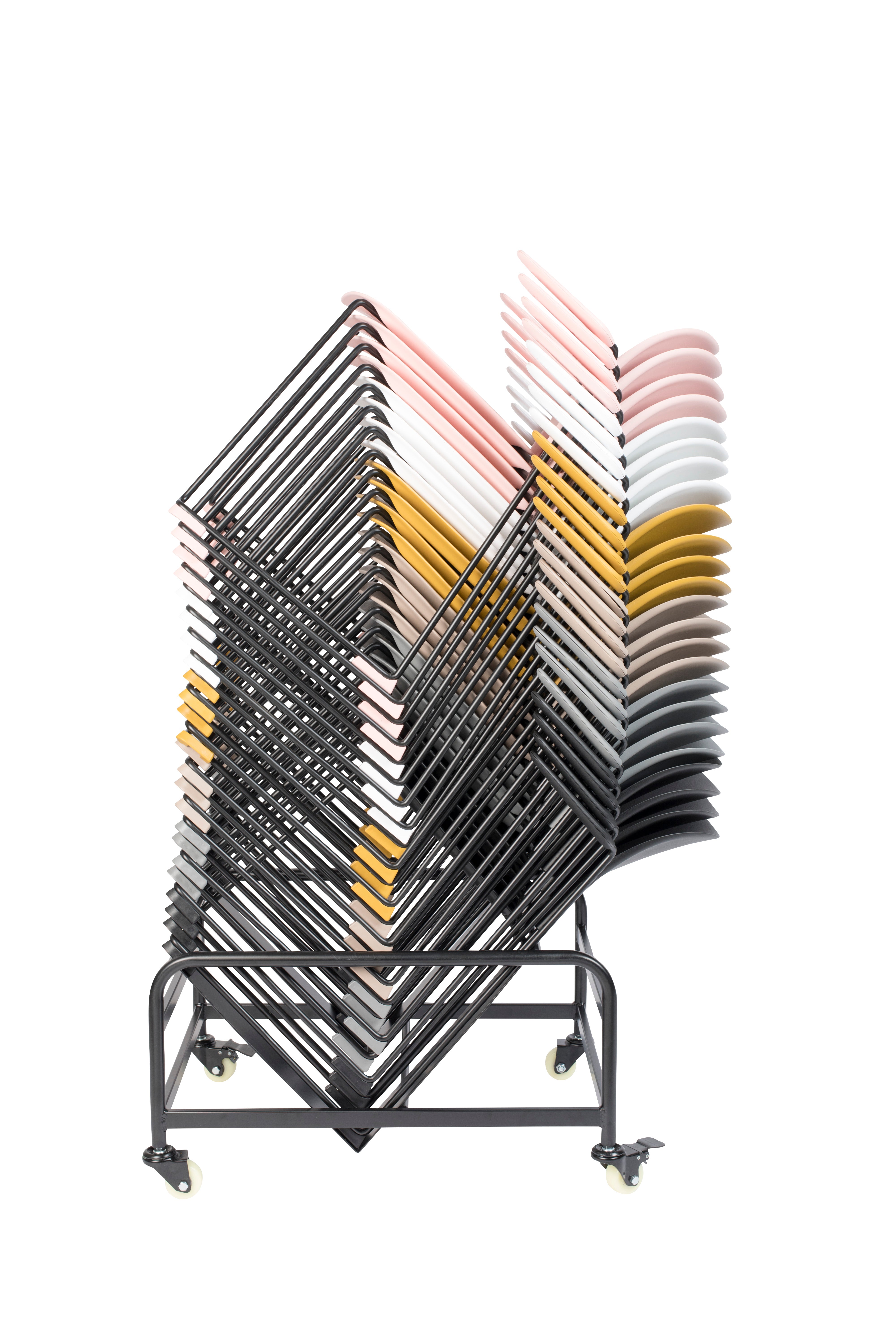 STACKS chair pink with black base