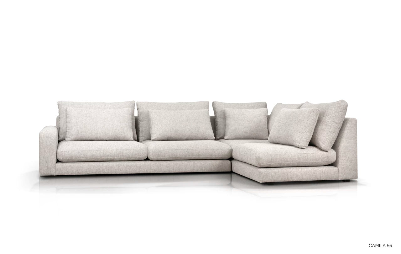 Right-facing modular corner sofa NOOR customizable