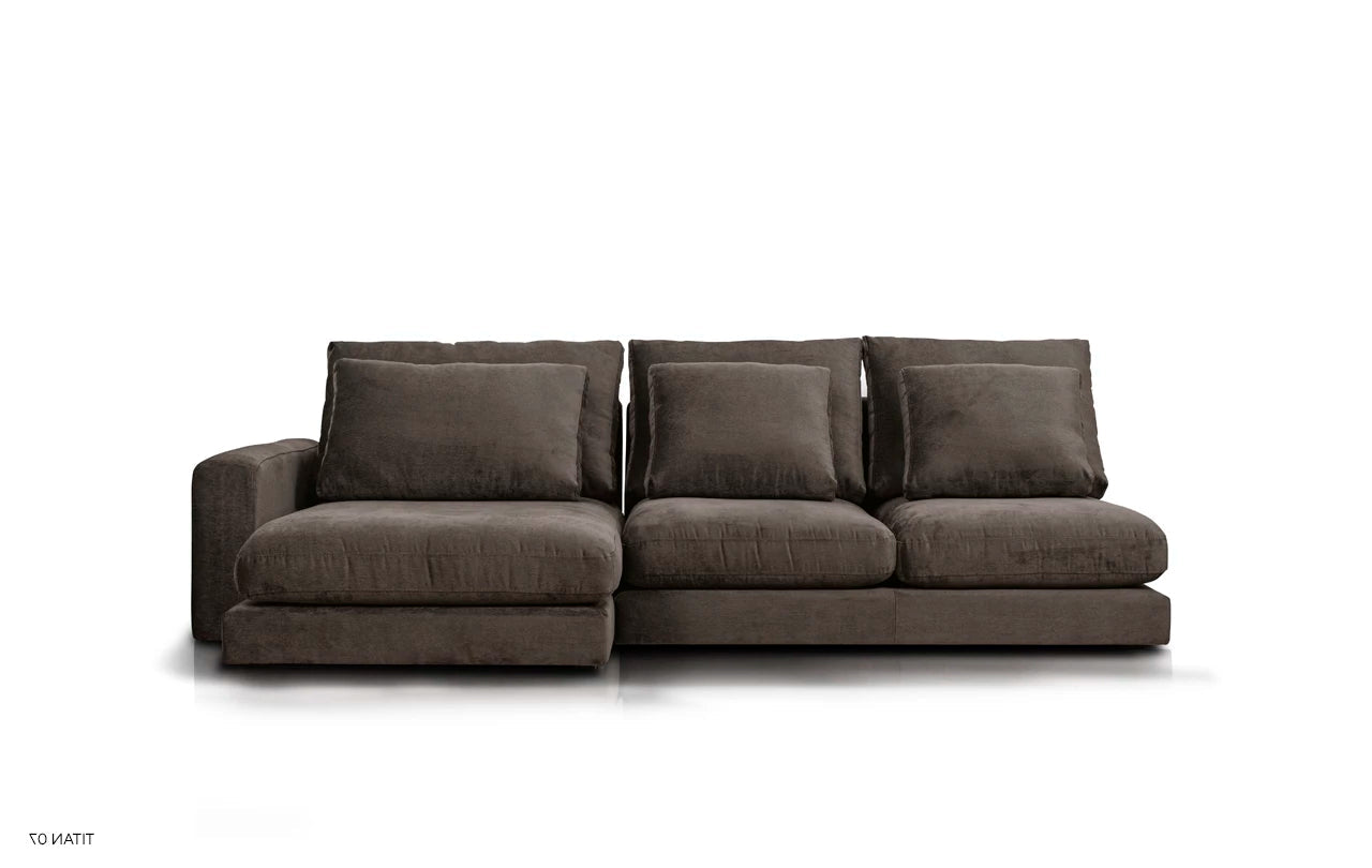 Left-sided modular corner sofa NOOR customizable