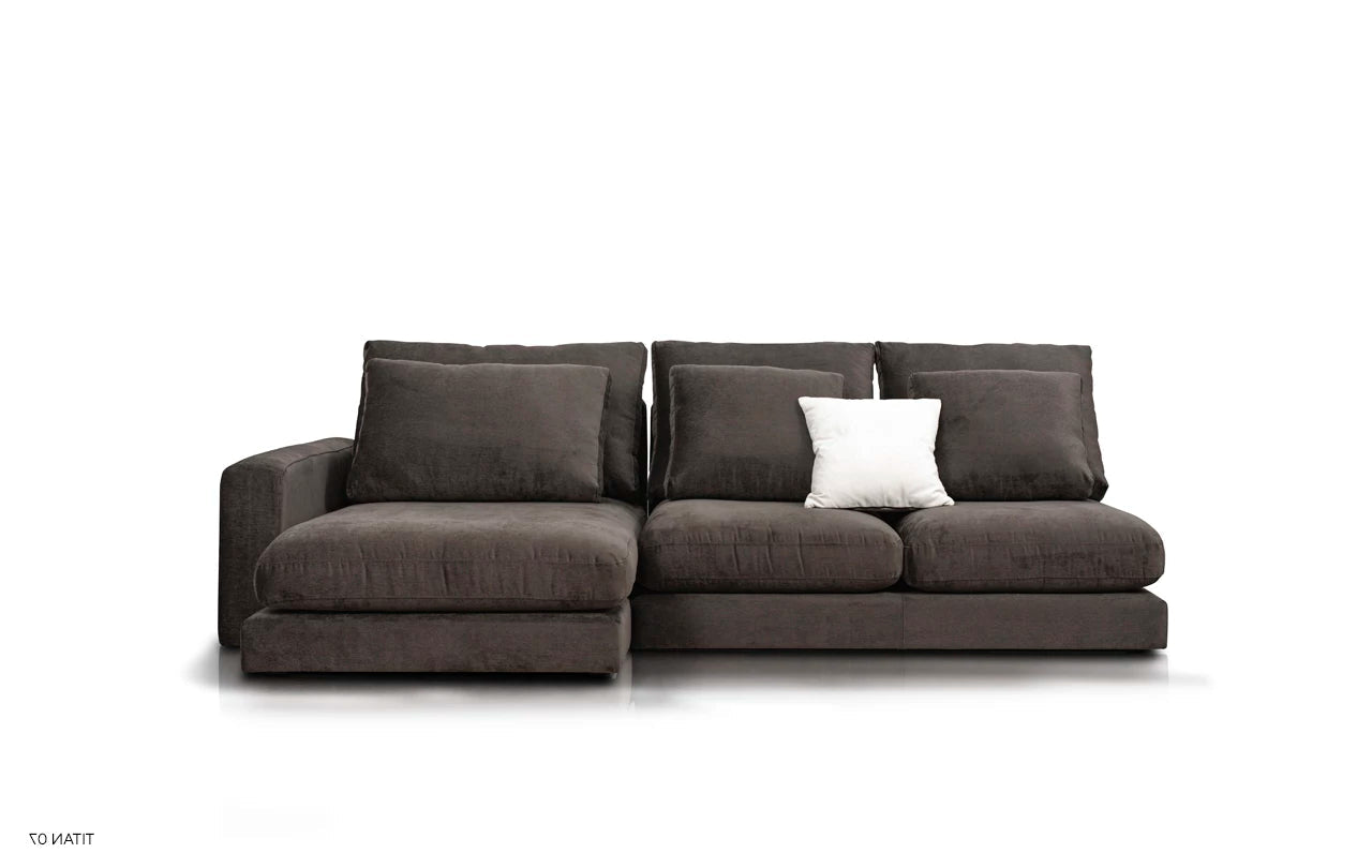 Left-sided modular corner sofa NOOR customizable