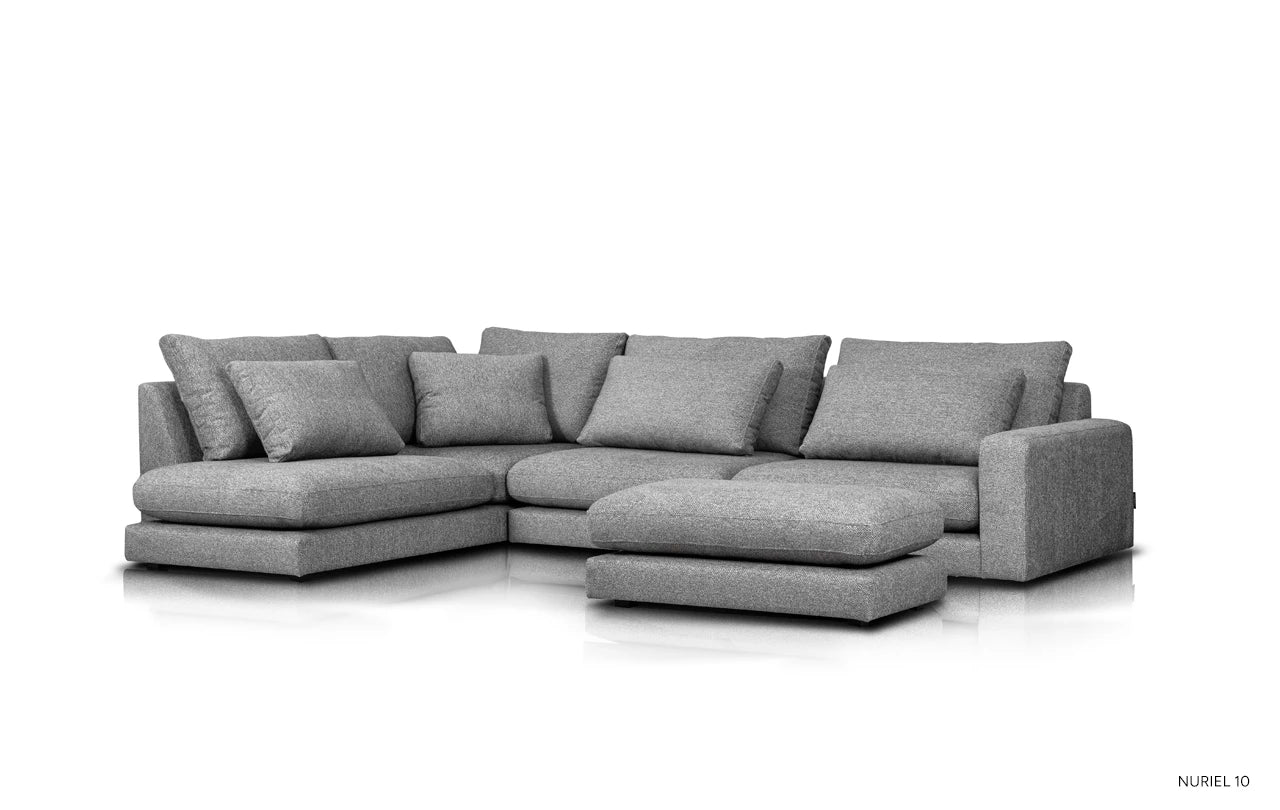 Left-sided modular corner sofa NOOR customizable