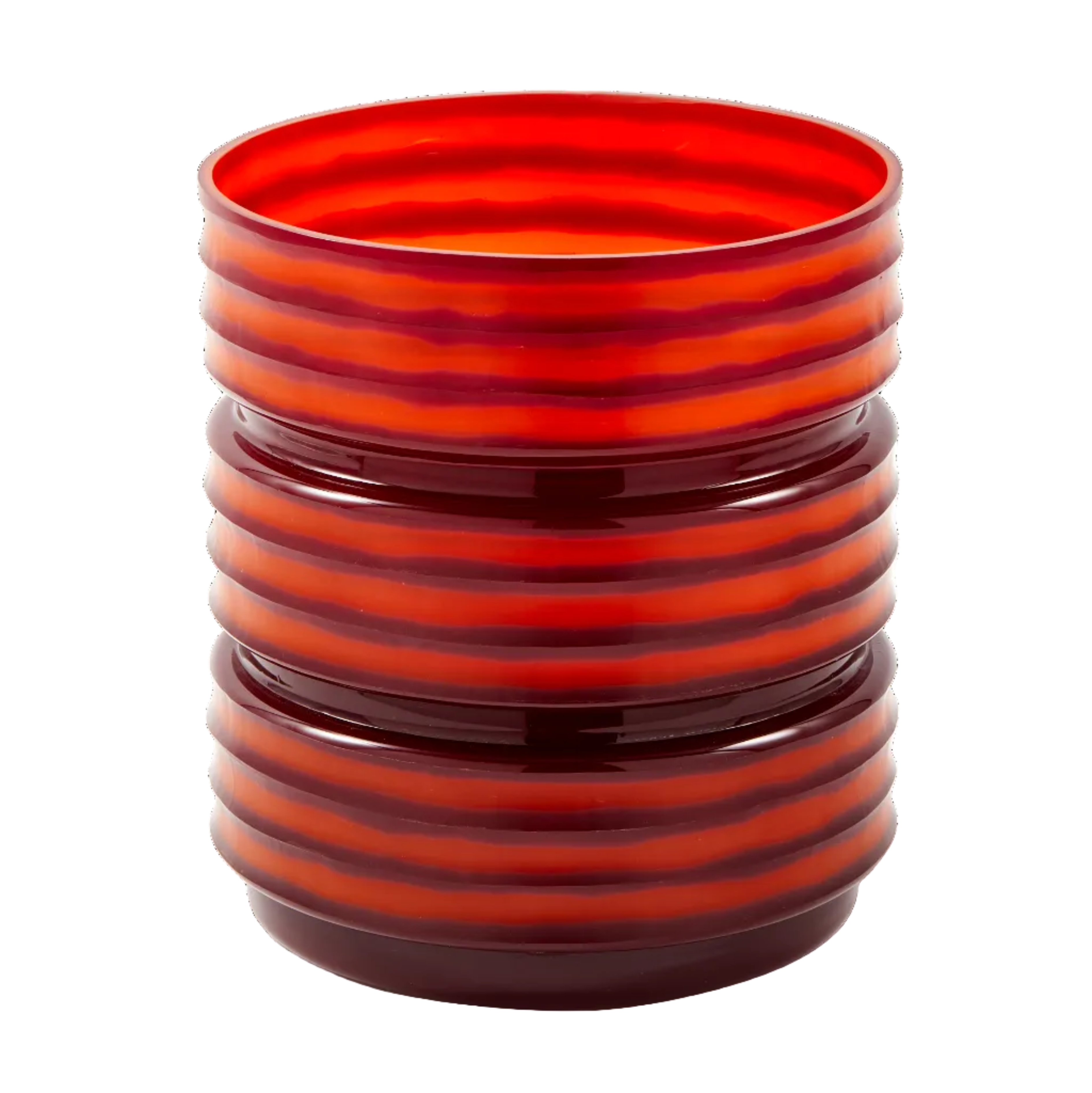 GLASS LAYER Vase red