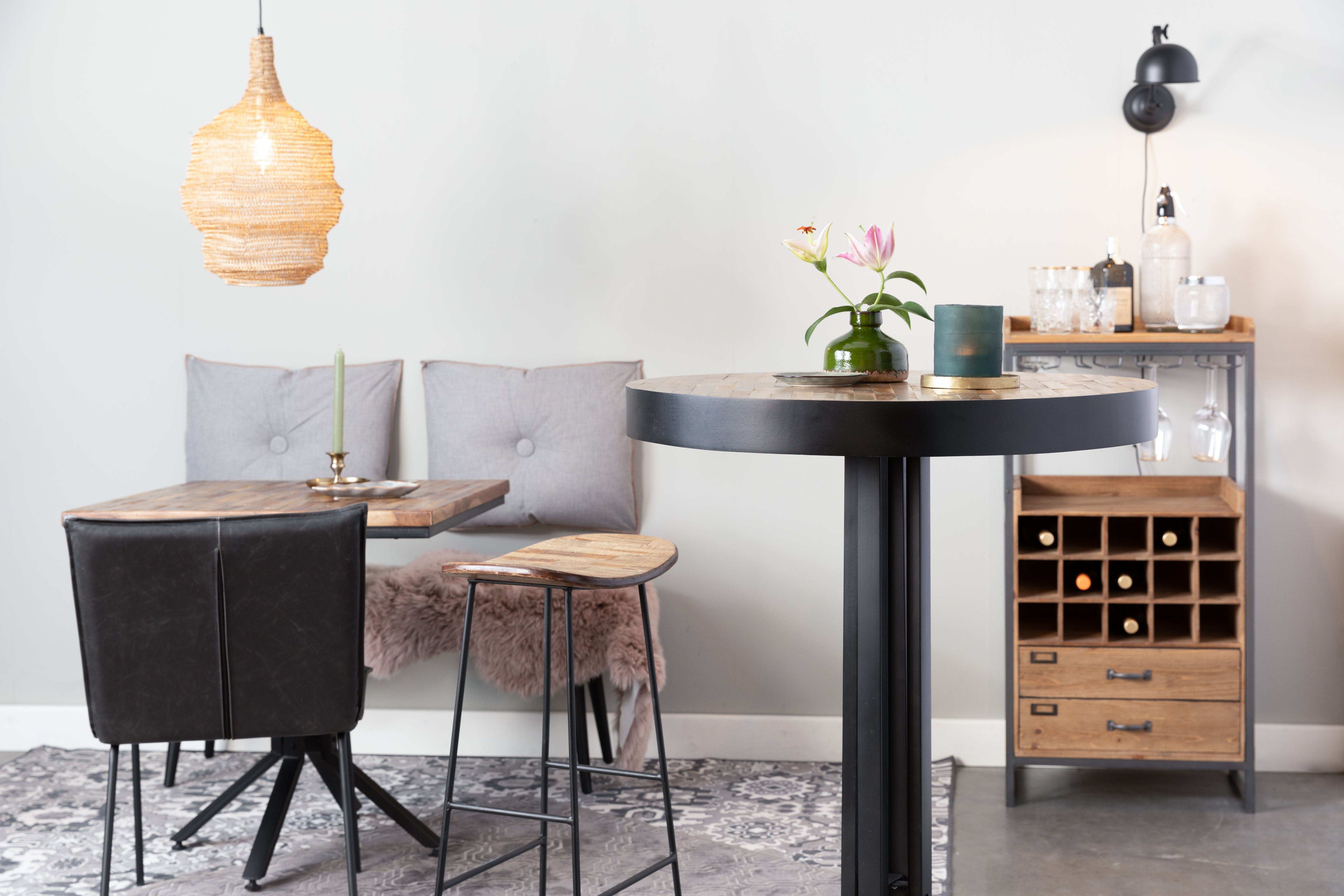 Tangle Tangle Bar Stool with black base