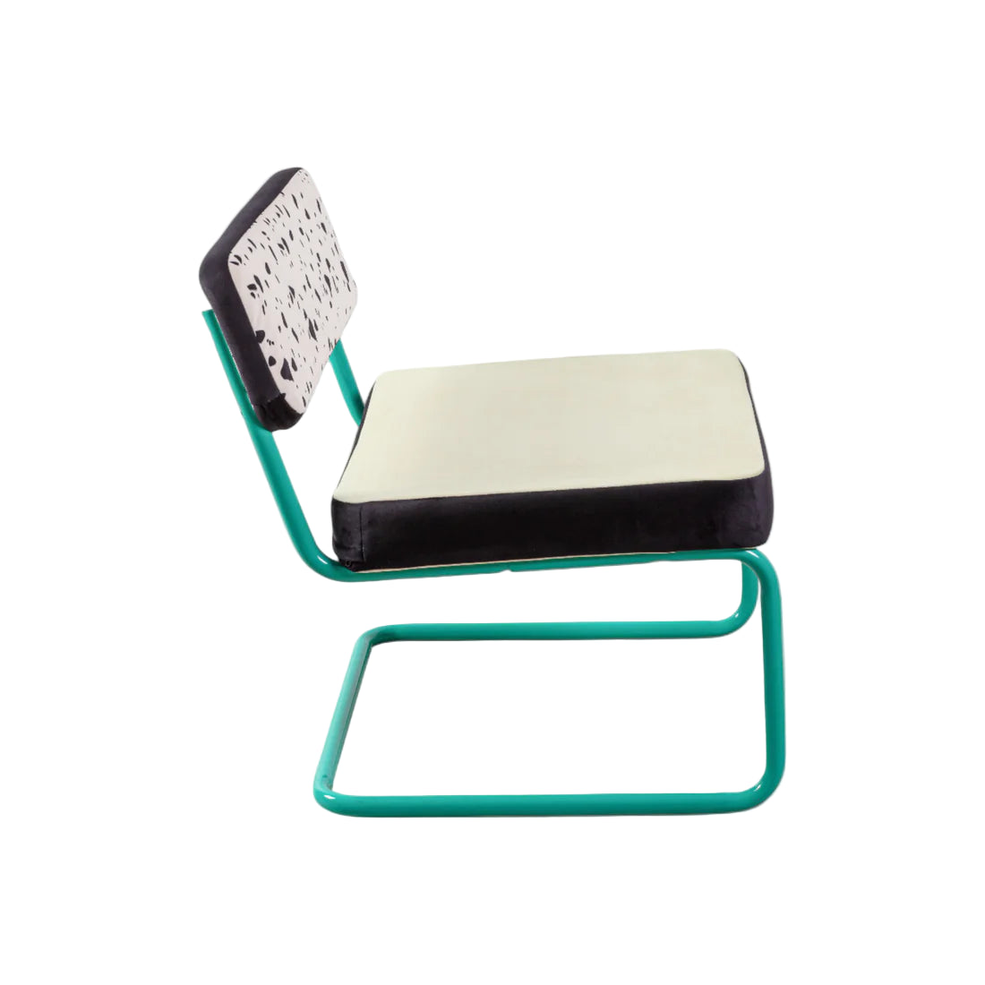 SUPERLOUNGE CHAIR TERRAZZO bright yellow with turquoise base