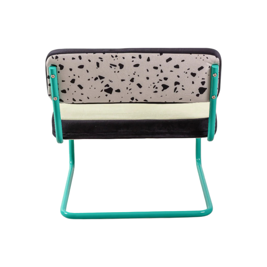 SUPERLOUNGE CHAIR TERRAZZO bright yellow with turquoise base