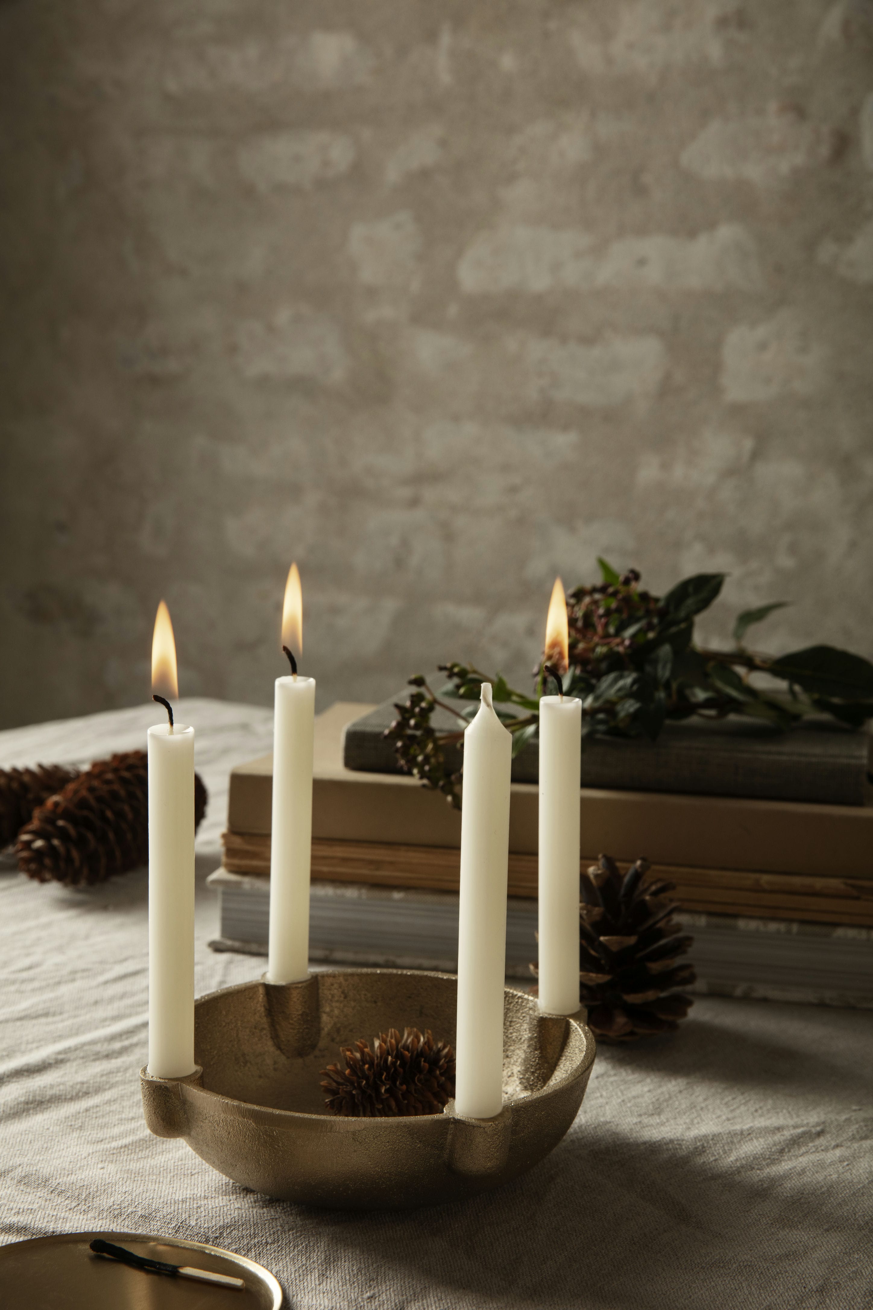 Bowl brass candlestick