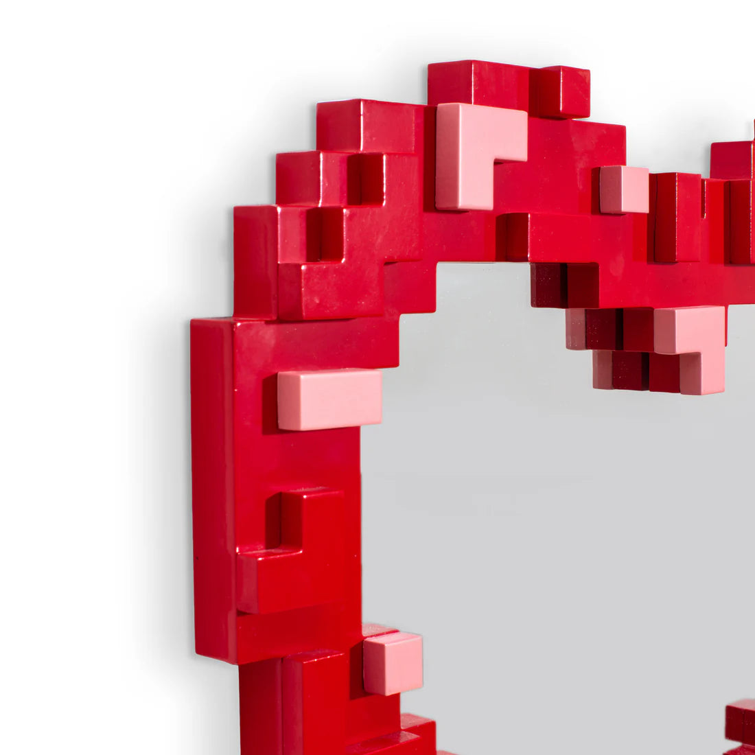 Pixel mirror - Heart red
