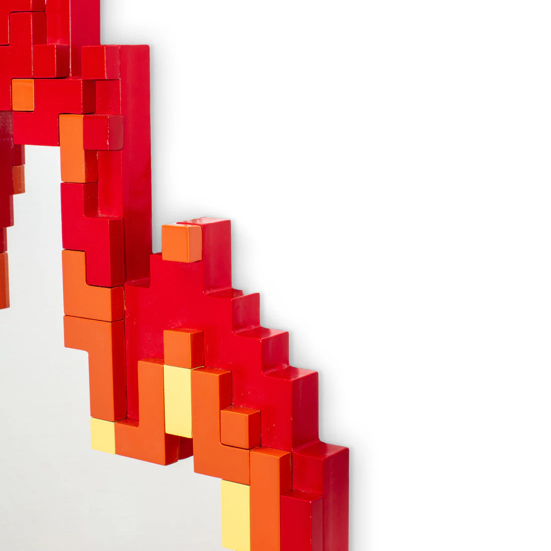 Pixel mirror - red flame